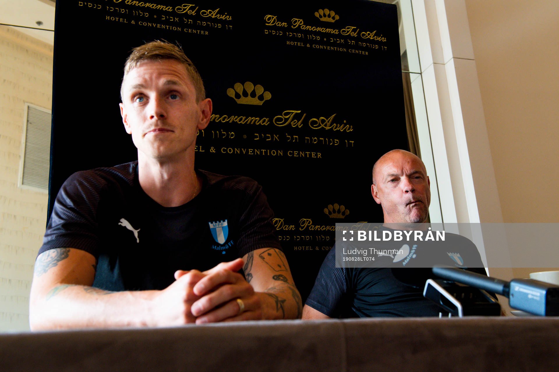 Sören Rieks and Uwe Rösler, head coach of Malmö FF