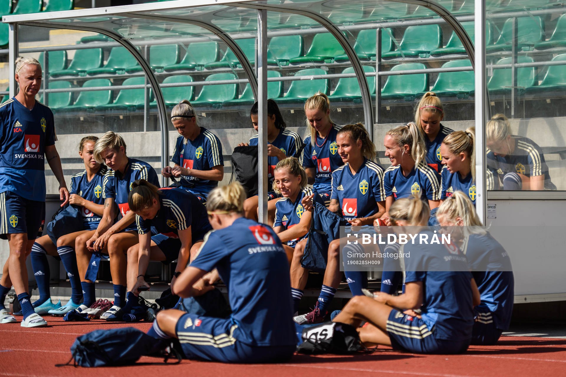 Players of the Swedish national women football team