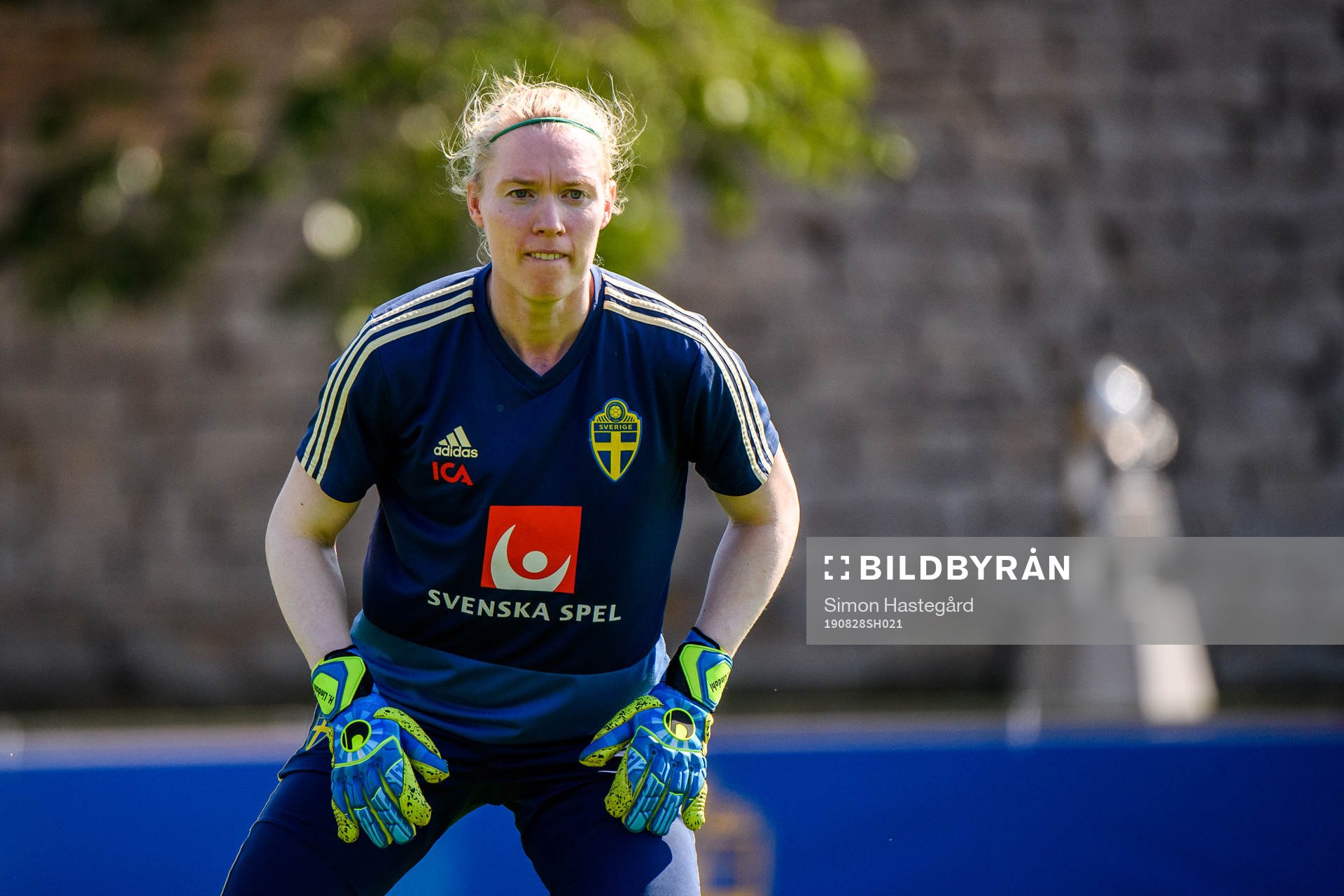 Goalkeeper Hedvig Lindahl of the Swedish national women