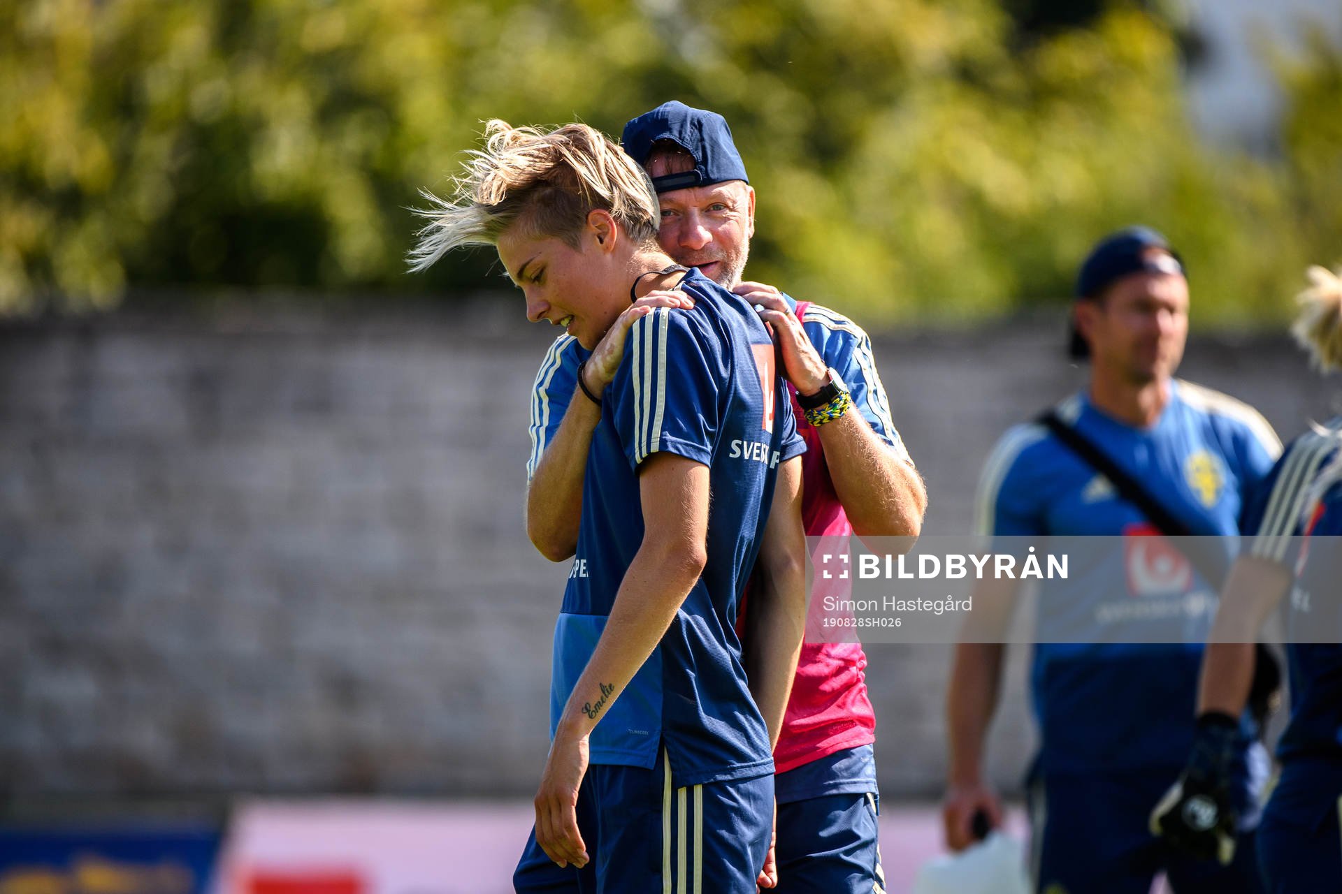 Lina Hurtig and Peter Gerhardsson, head coach of the