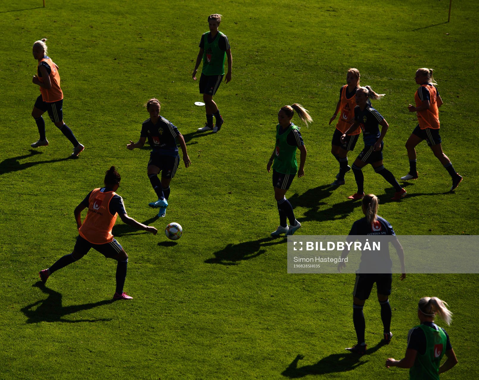 Players of the Swedish national women football team