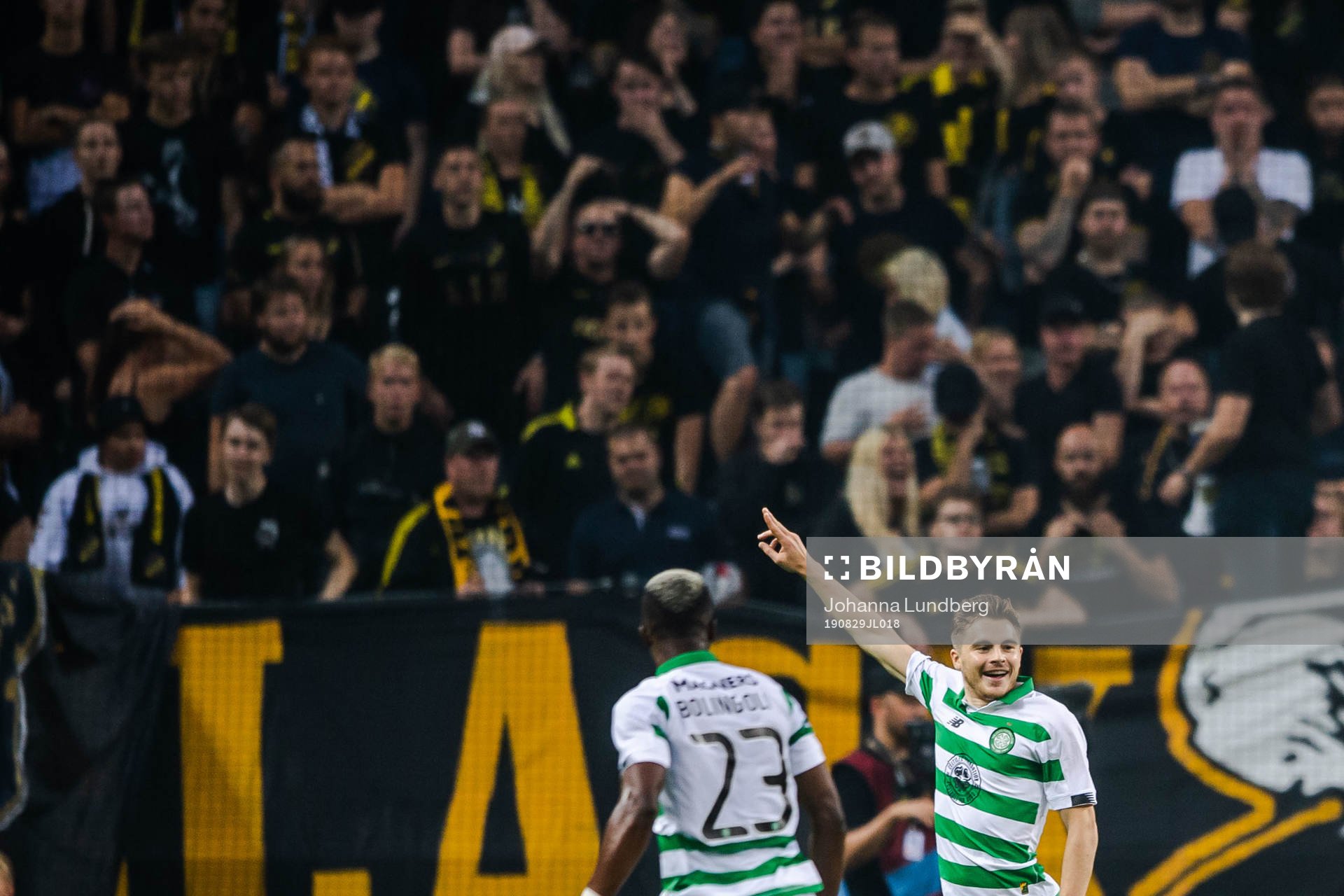 James Forrest of Celtic celebrates