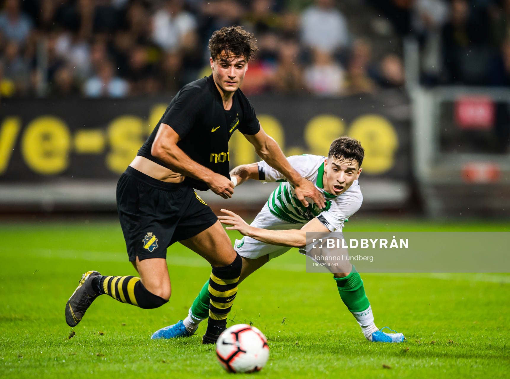 Daniel Granli of AIK and Michael Hohnston of Celtic