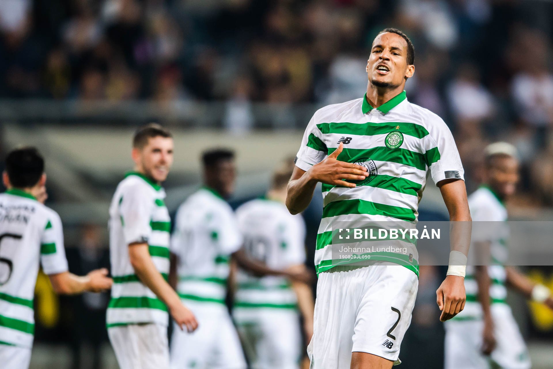 Christopher Jullien of Celtic celebrates