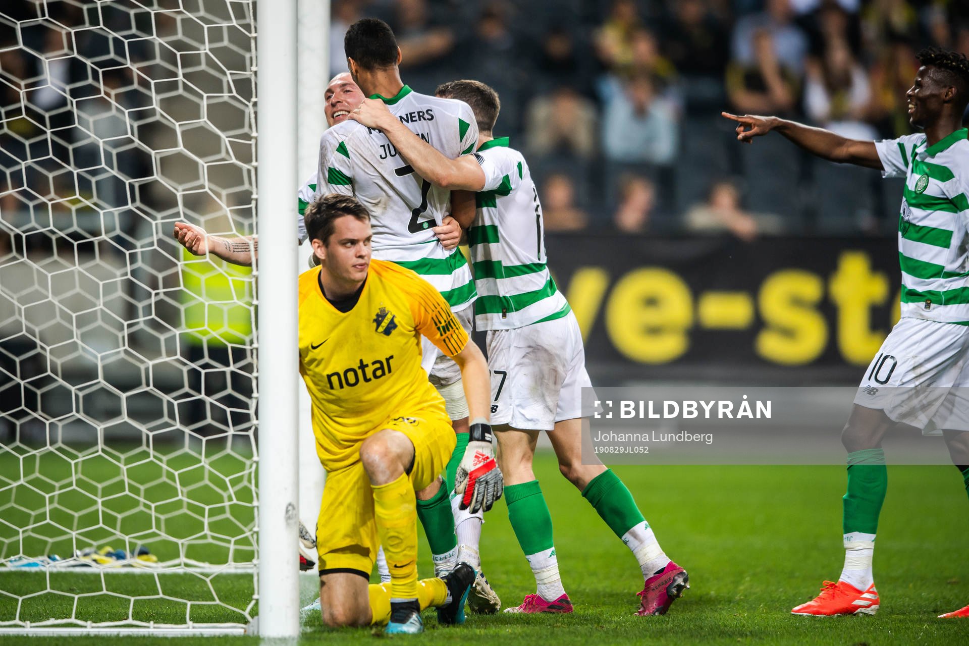 Goalkeeper Oscar Linnér of AIK looks dejected while
