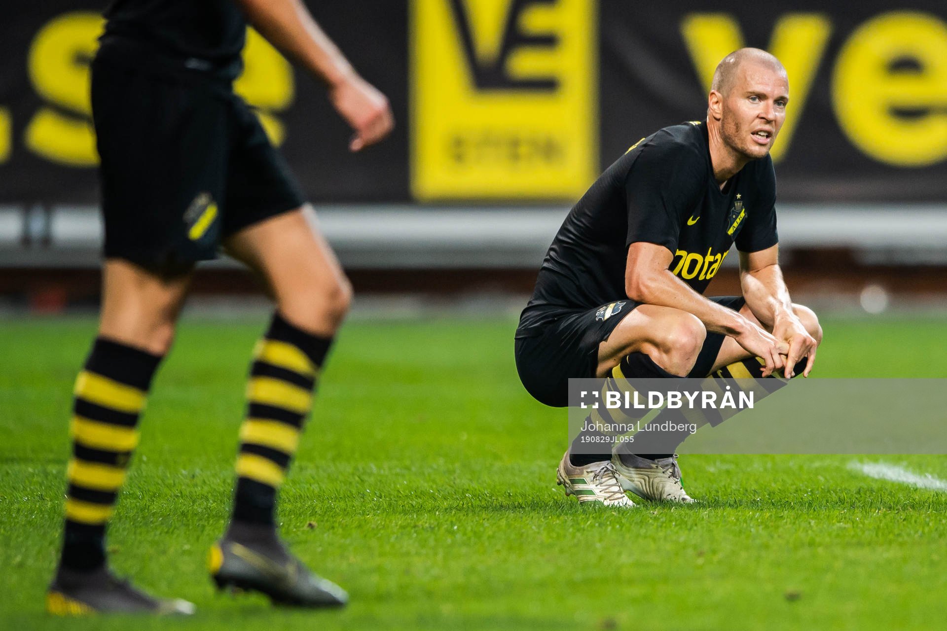 Per Karlsson of AIK looks dejected