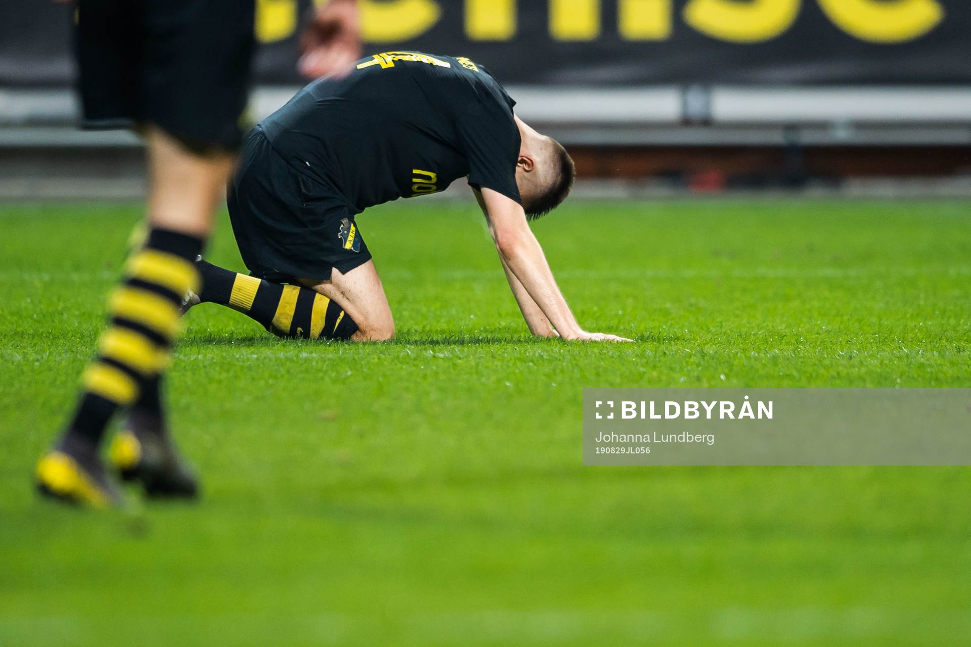Karol Mets of AIK looks dejected