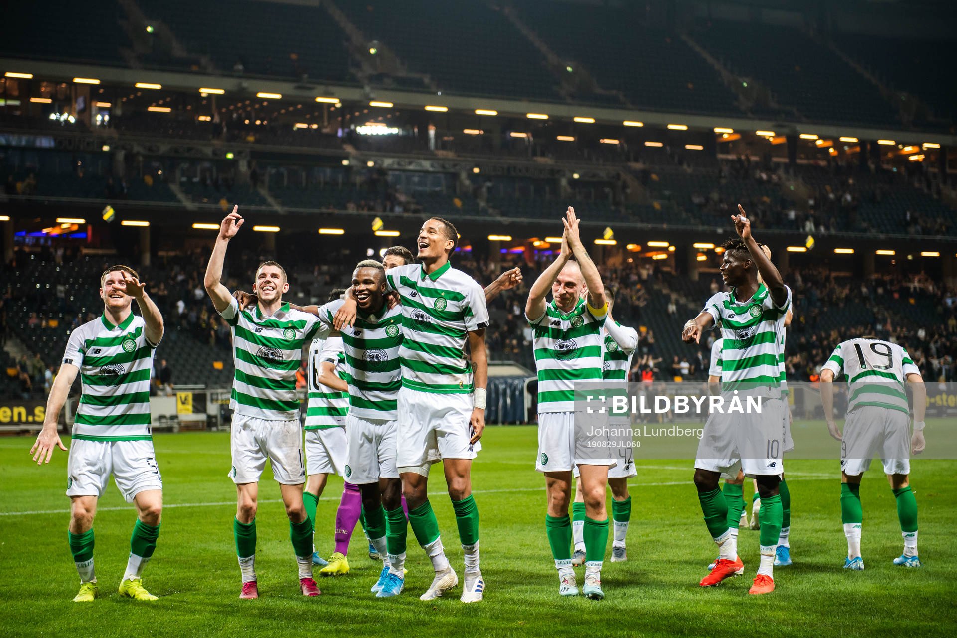 Players of Celtic celebrate