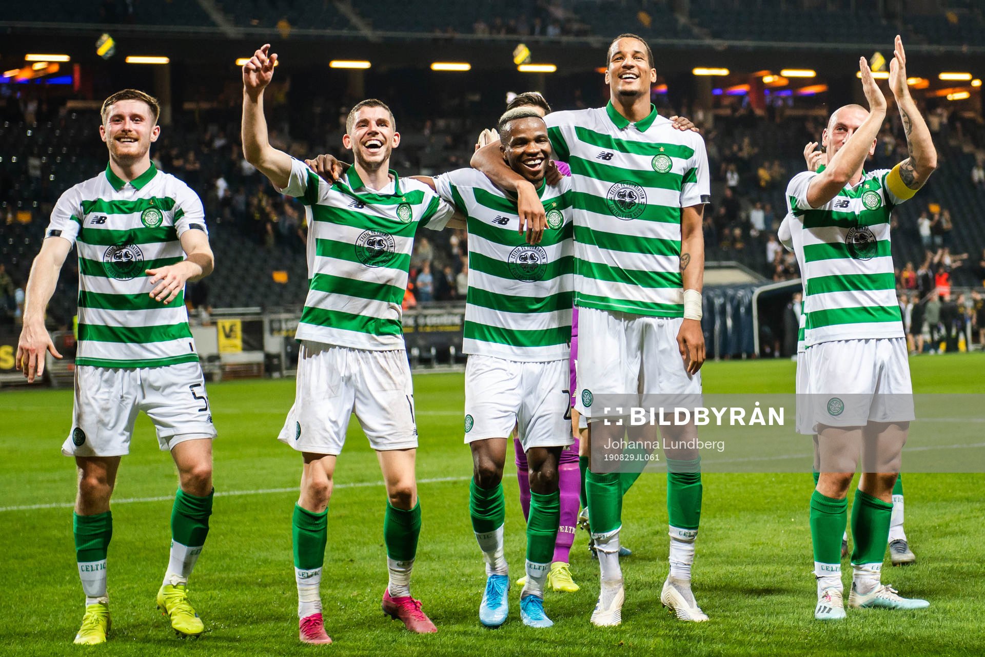 Players of Celtic celebrate