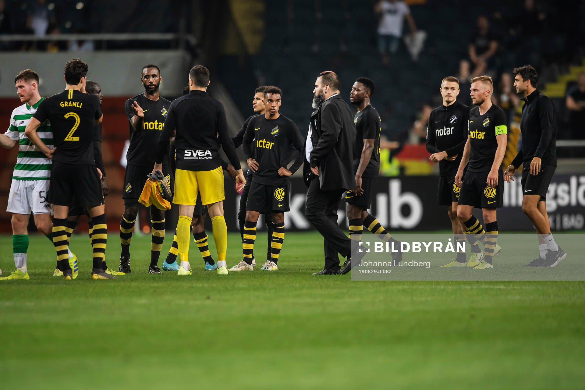 Players of AIK looks dejected