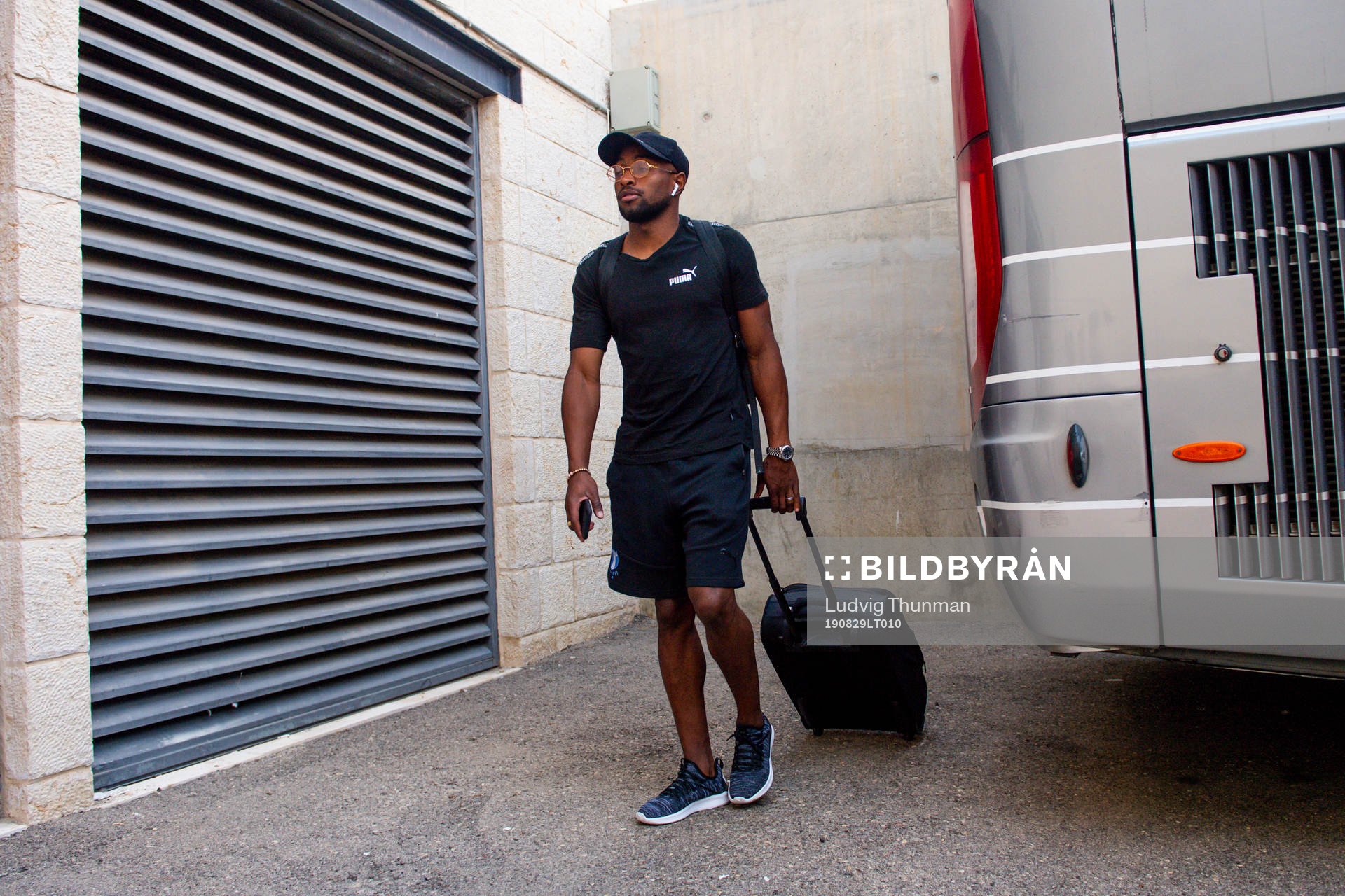 Fouad Bachirou of Malmö FF arrives to the arena