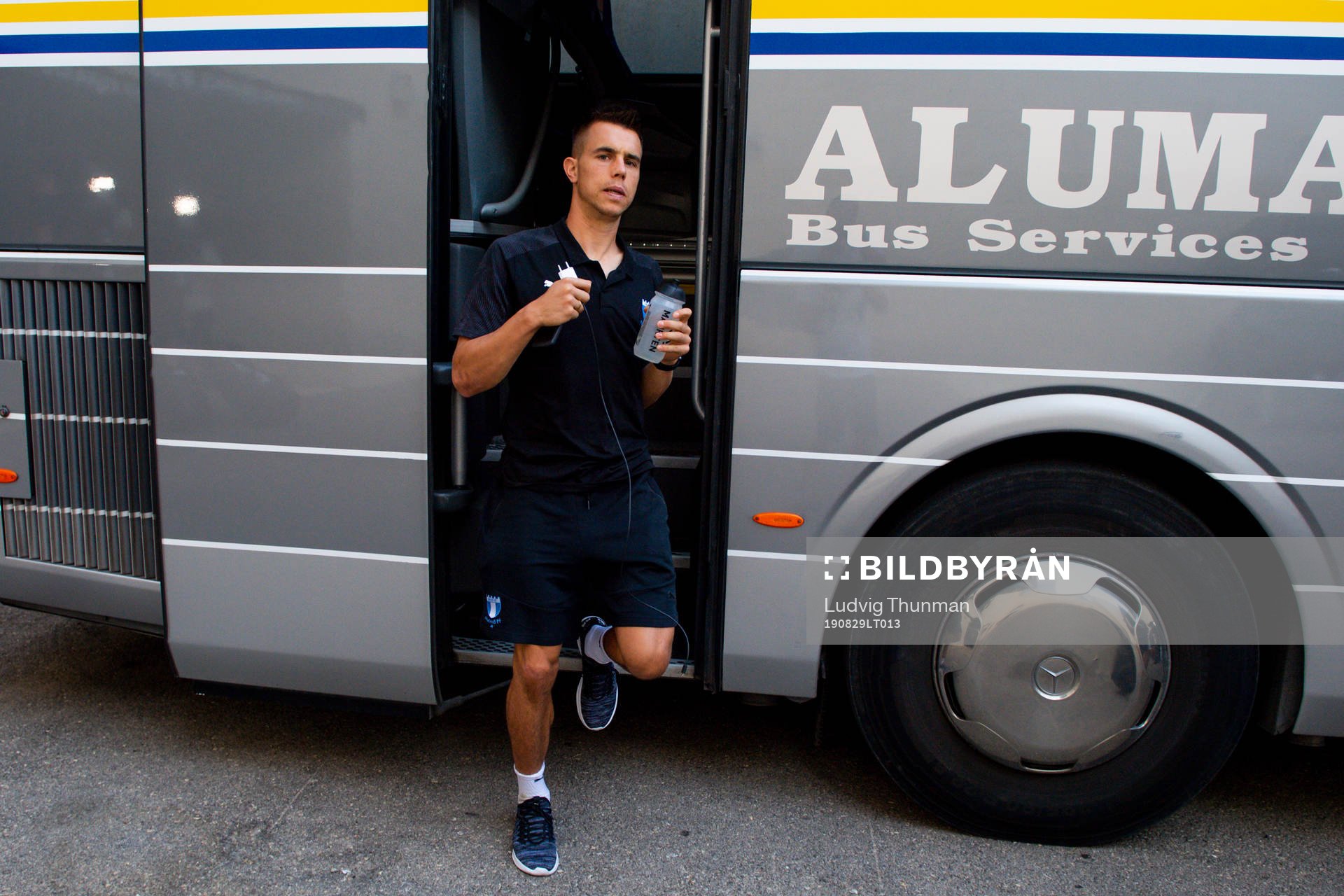Jonas Knudsen of Malmö FF arrives to the arena