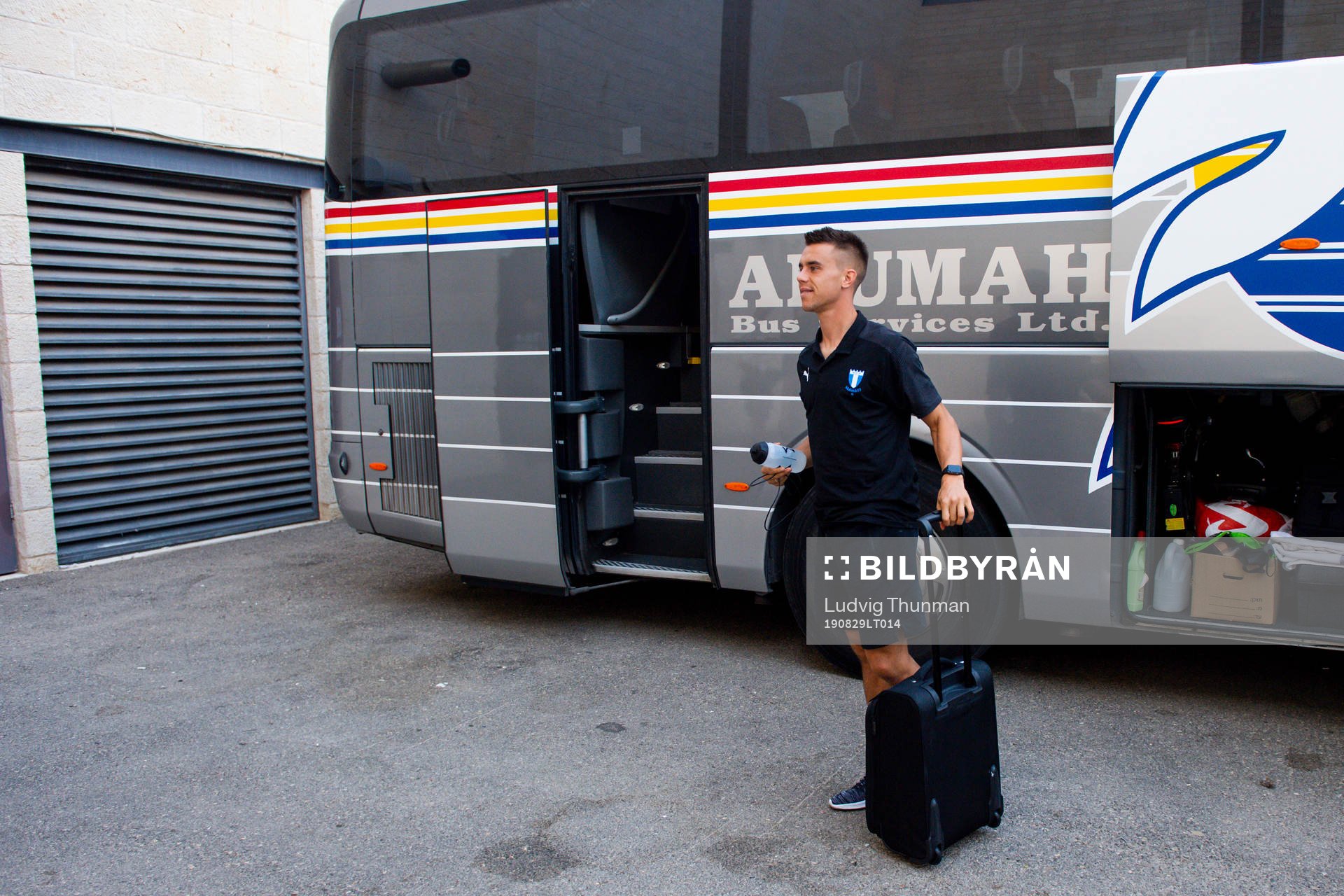 Jonas Knudsen of Malmö FF arrives to the arena