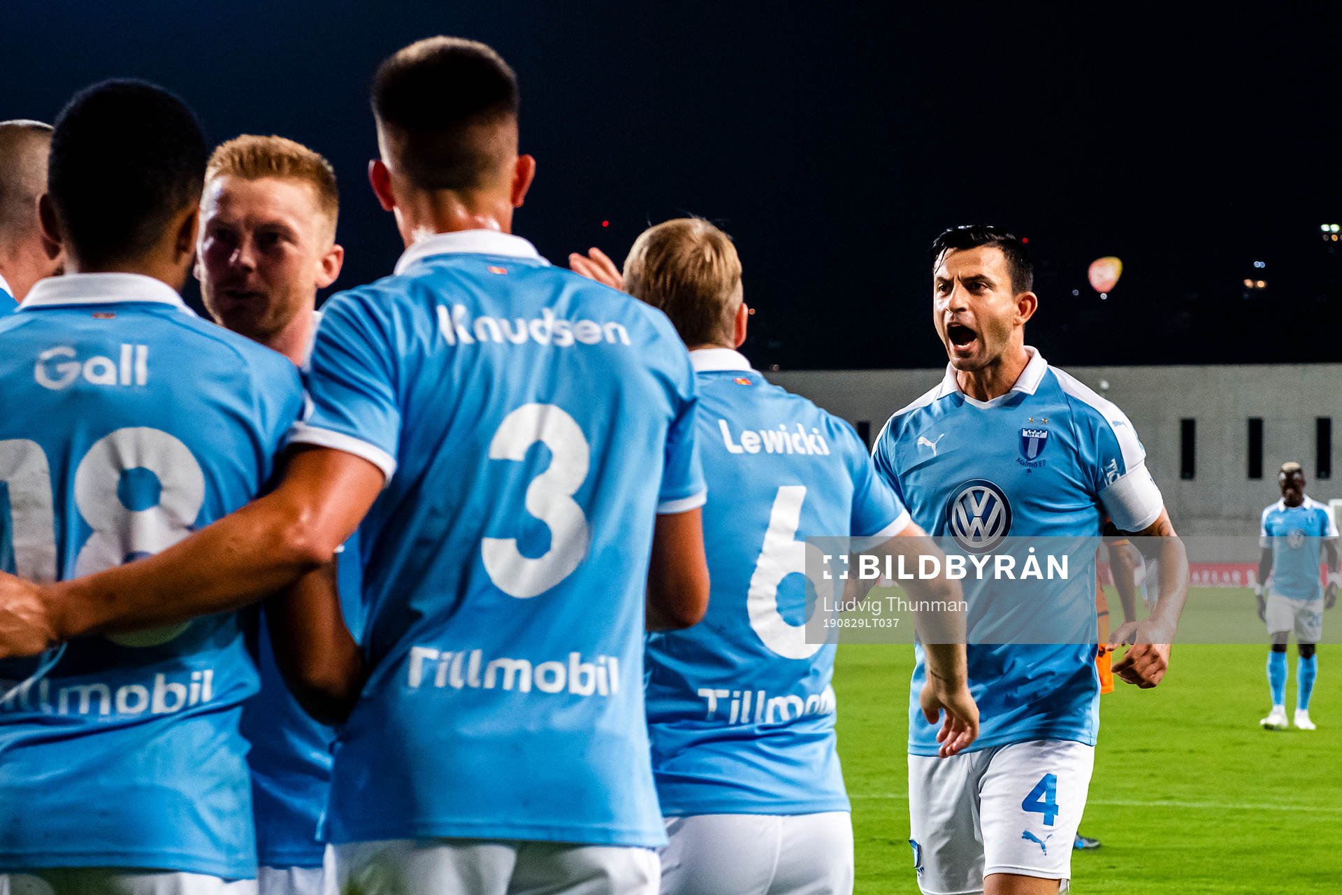 Behrang Safari of Malmö FF celebrates