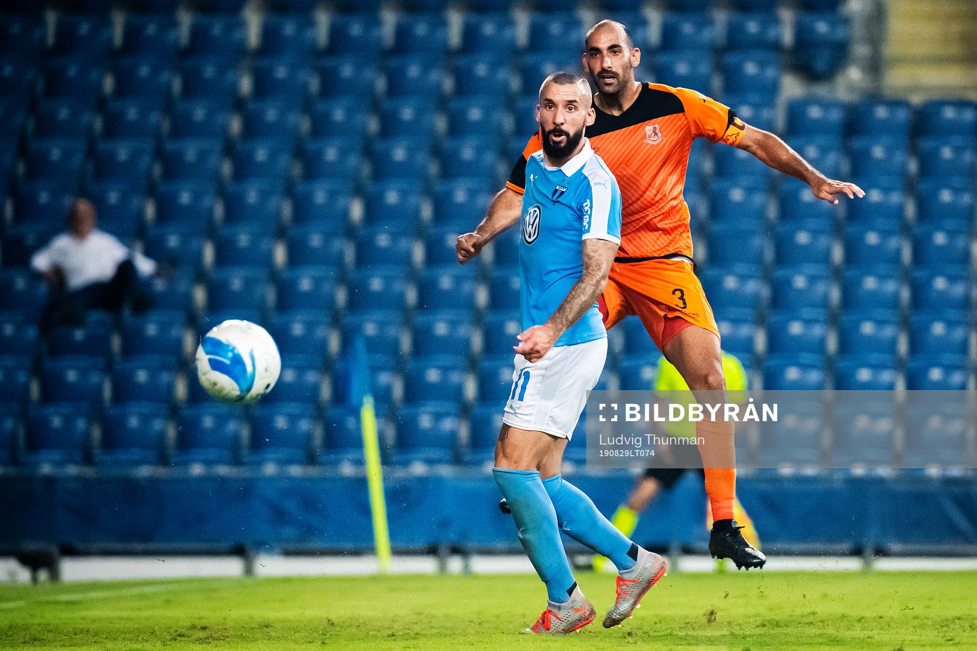 Guillermo Molins of Malmö FF and Din Mori of Bnei Yehuda