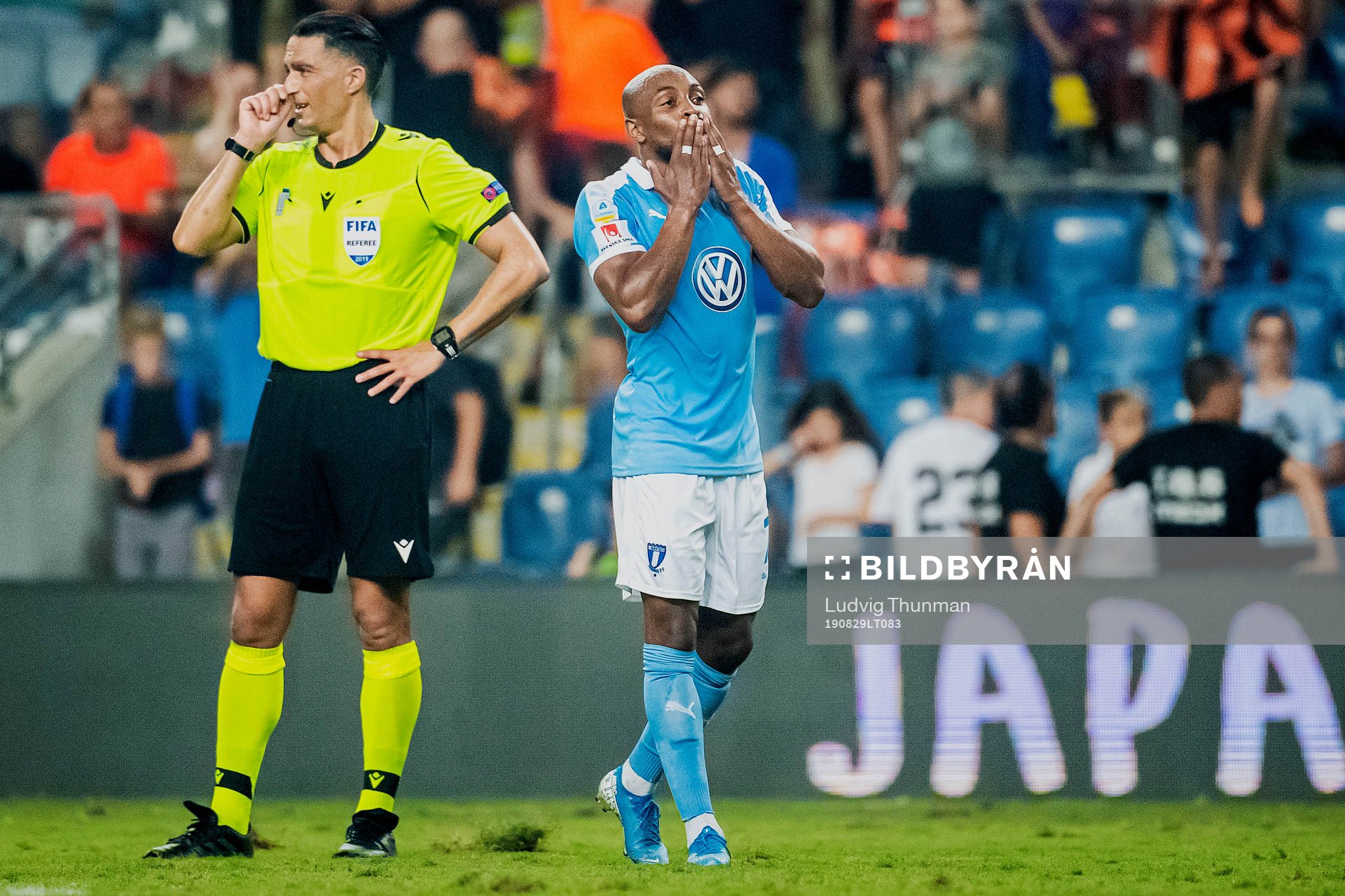 Fouad Bachirou of Malmö FF celebrates