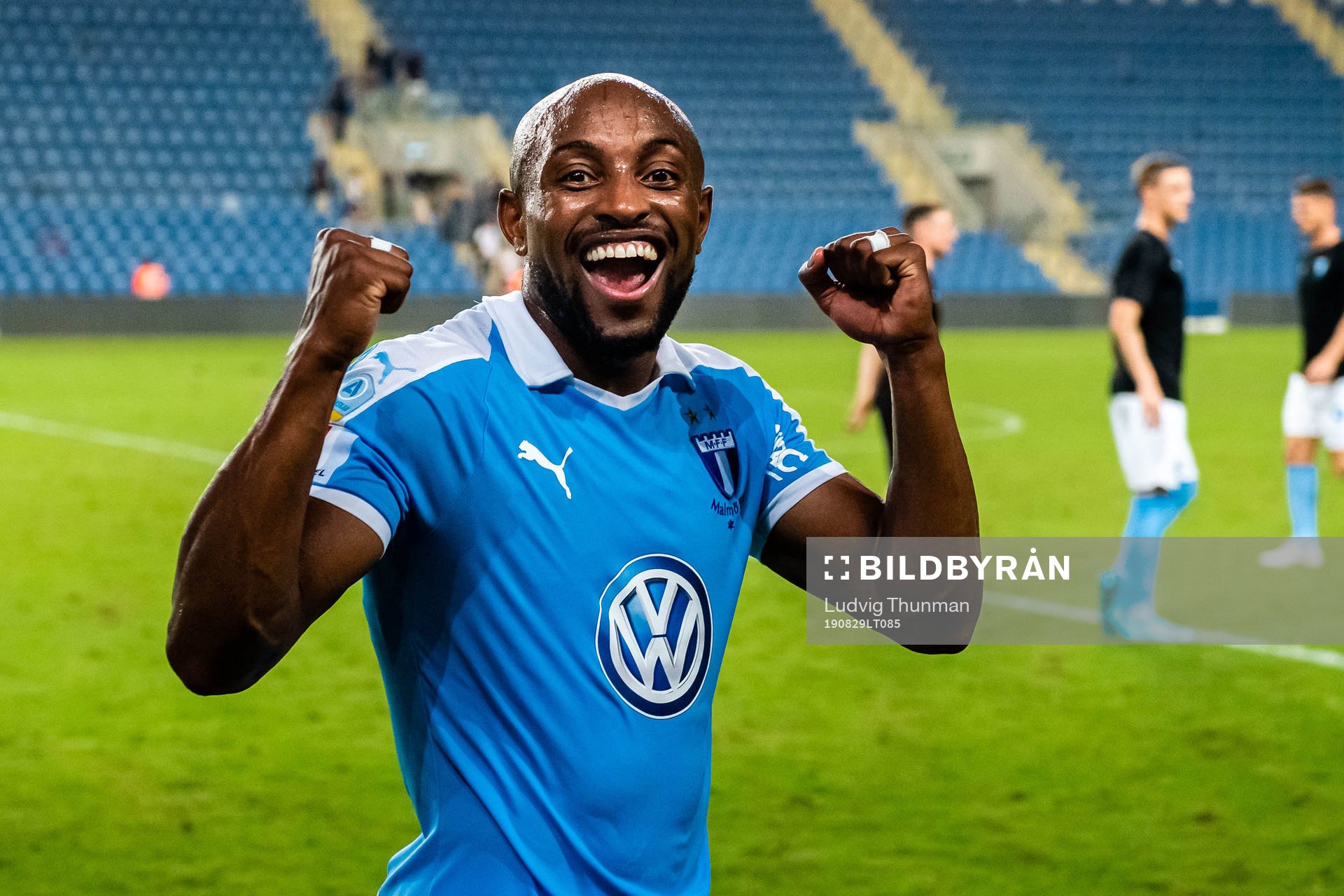 Fouad Bachirou of Malmö FF celebrates