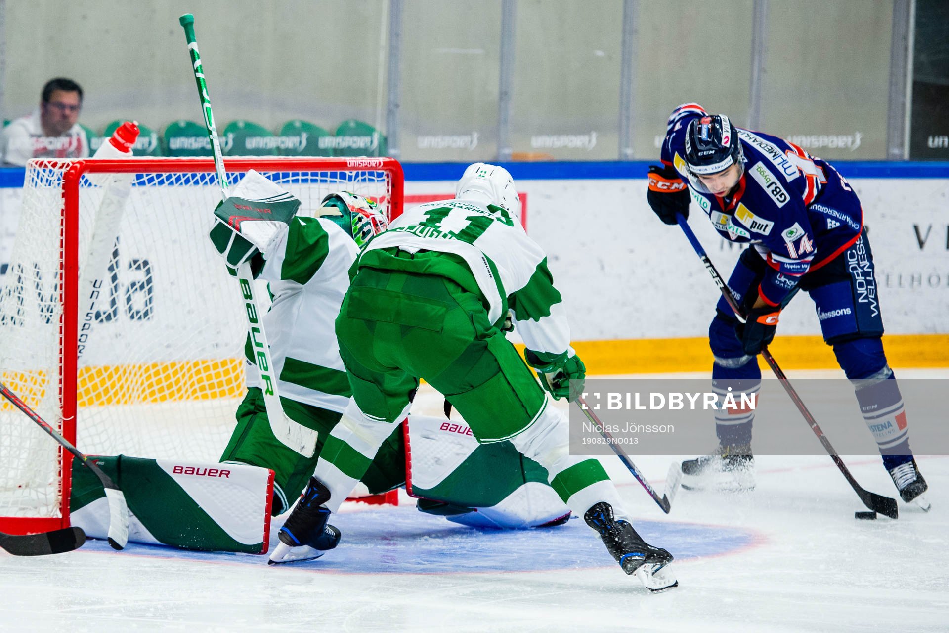 Växjös Emil Pettersson gör 0-1under en träningsmatch i