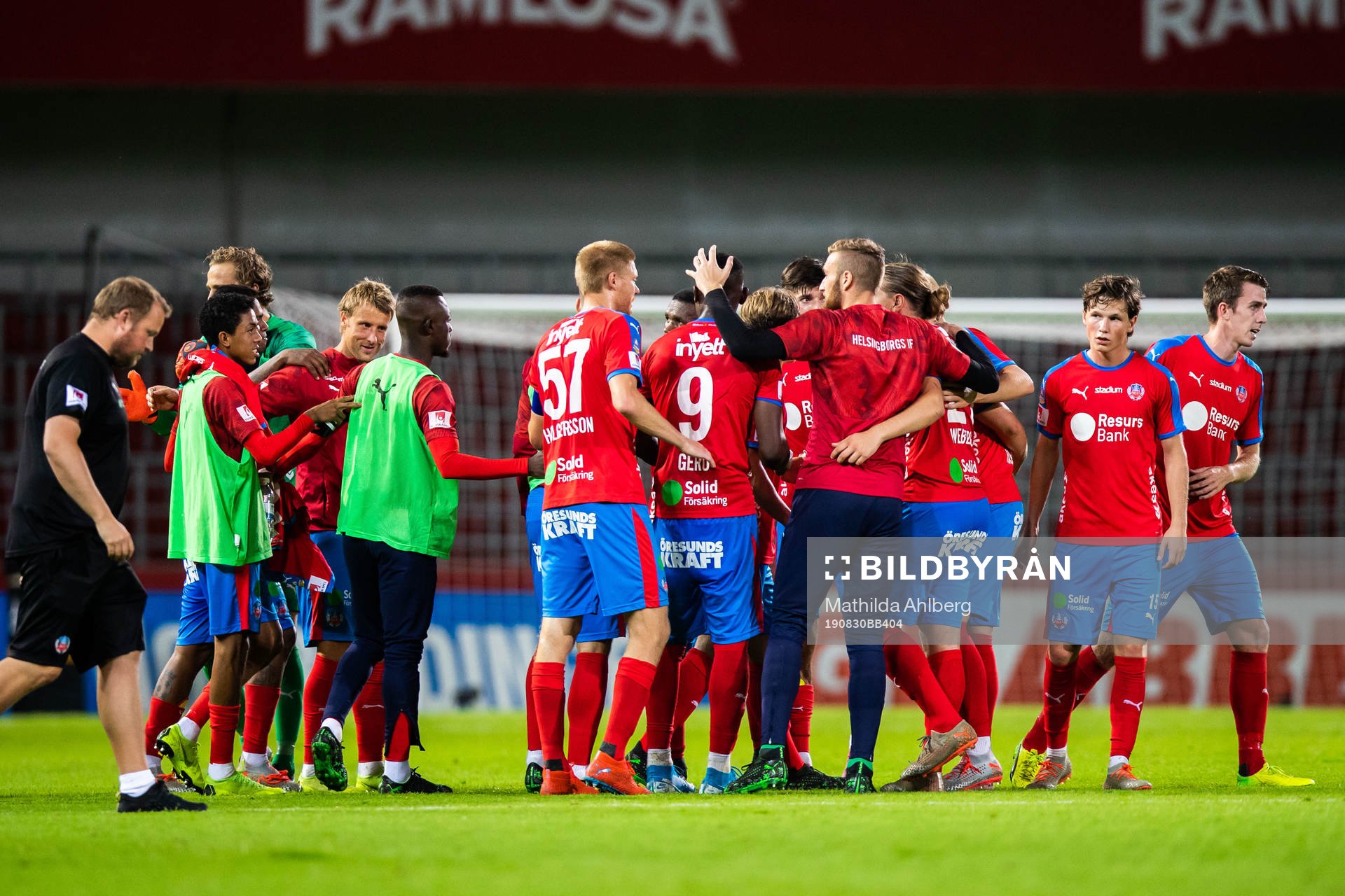 Helsingborgs spelare jublar
