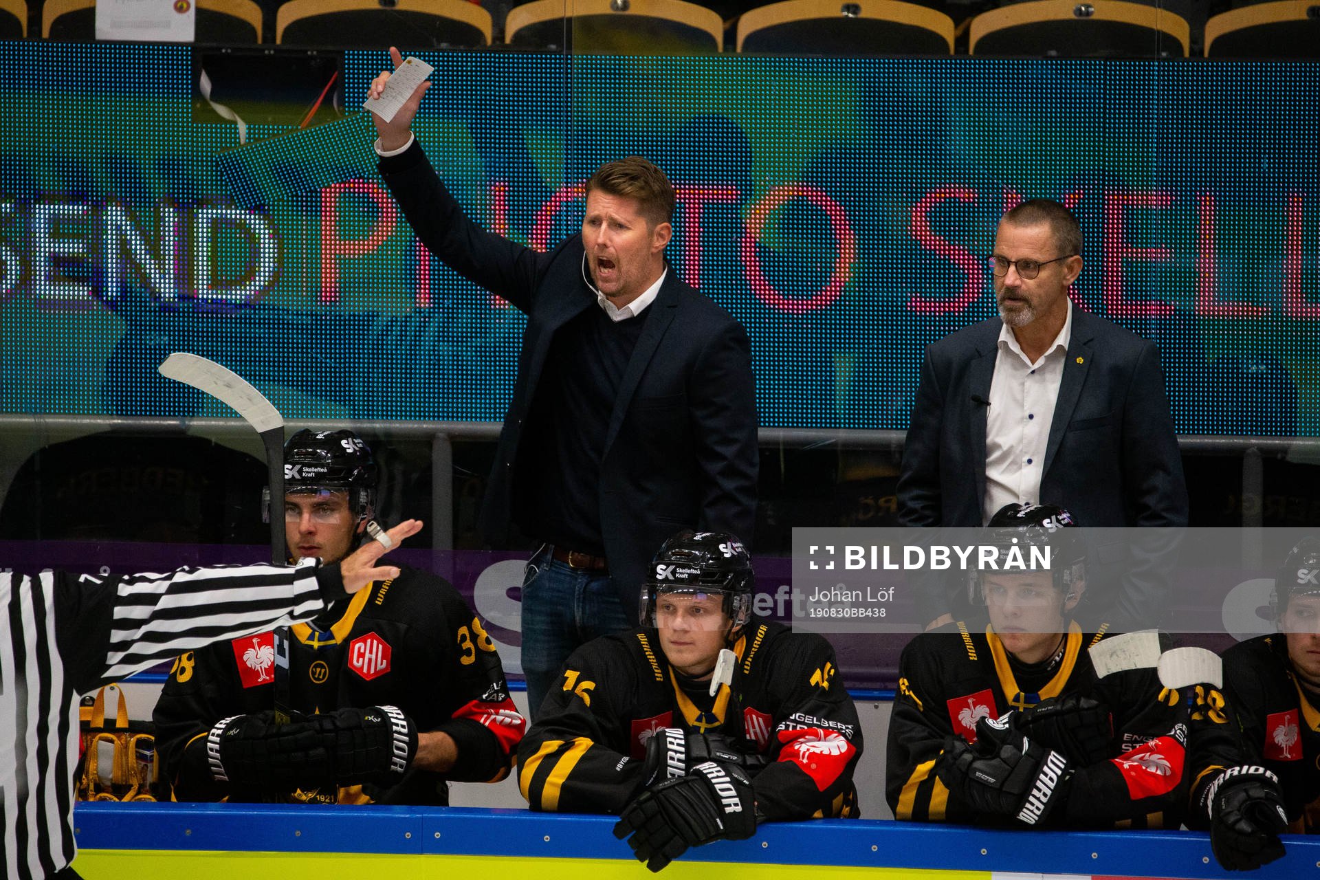 Coaches Stefan Hedlund and Tommy Samuelsson of Skellefteå