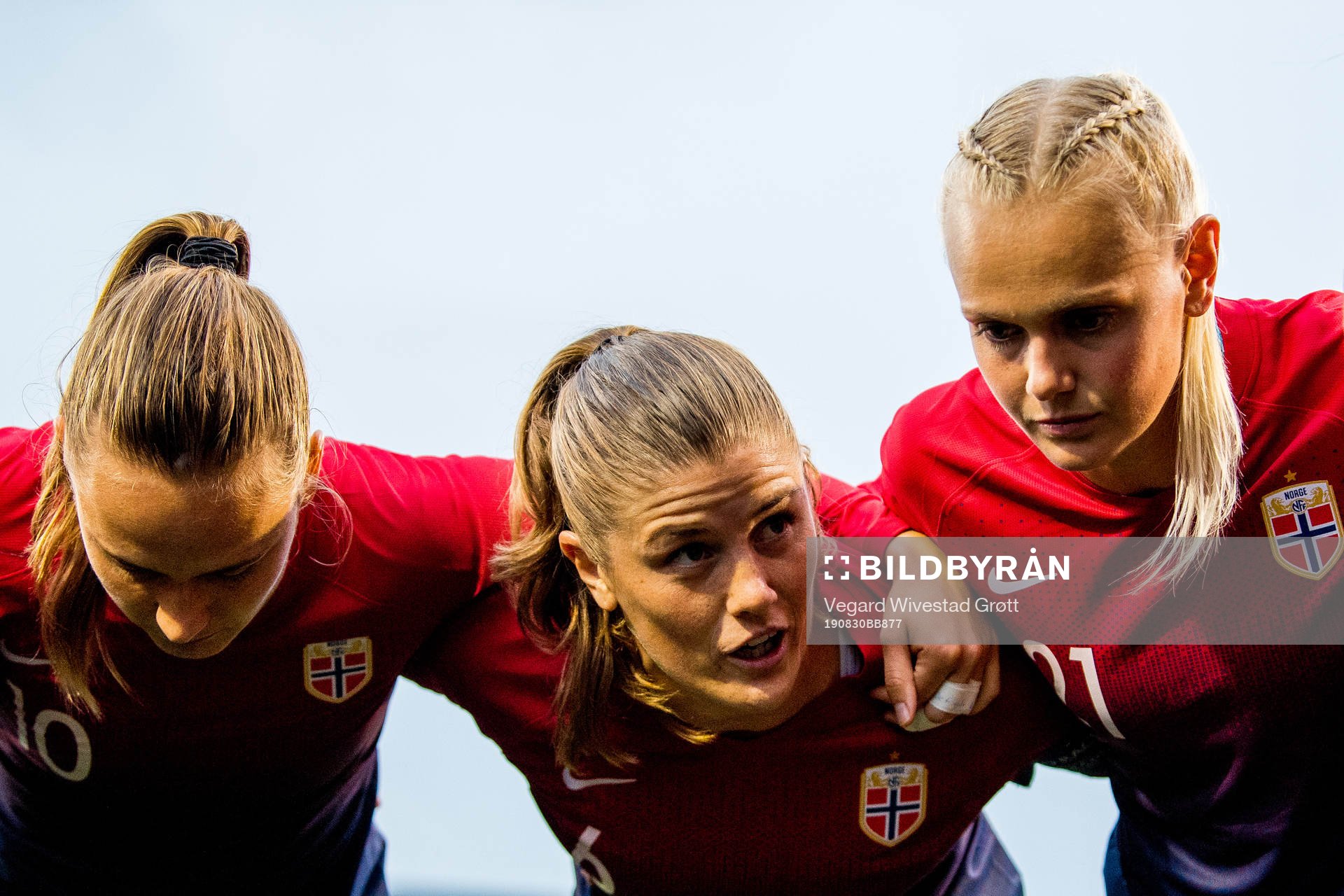 Caroline Graham Hansen, Maren Mjelde and Karina Sævik of