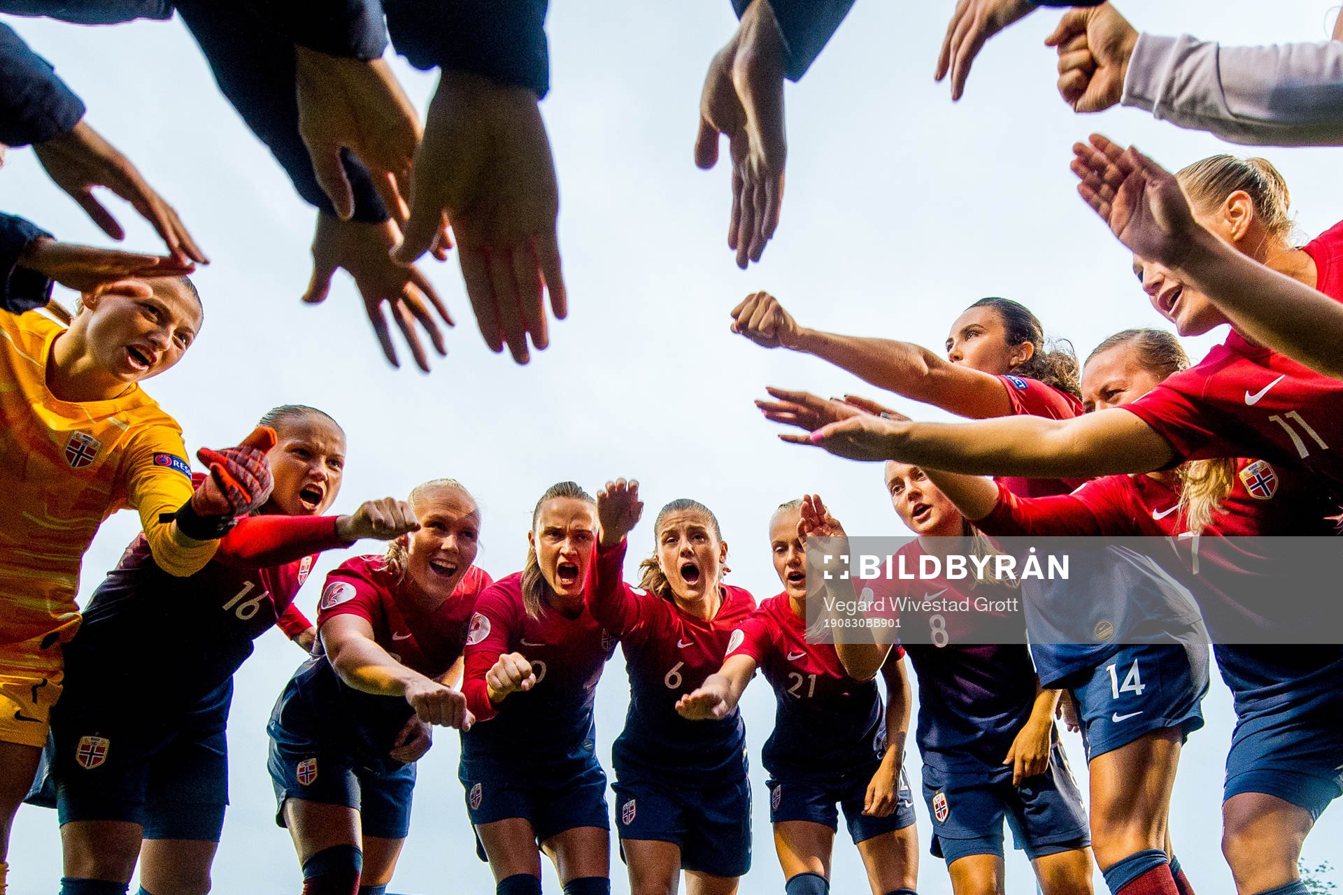 Goalkeeper Cecilie Fiskerstrand, Guro Reiten, Maria