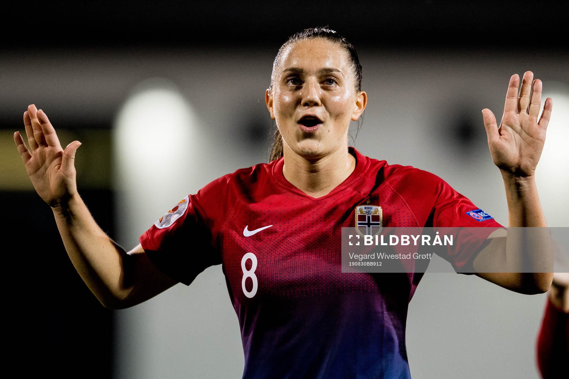 Vilde Bøe Risa of Norway celebrates