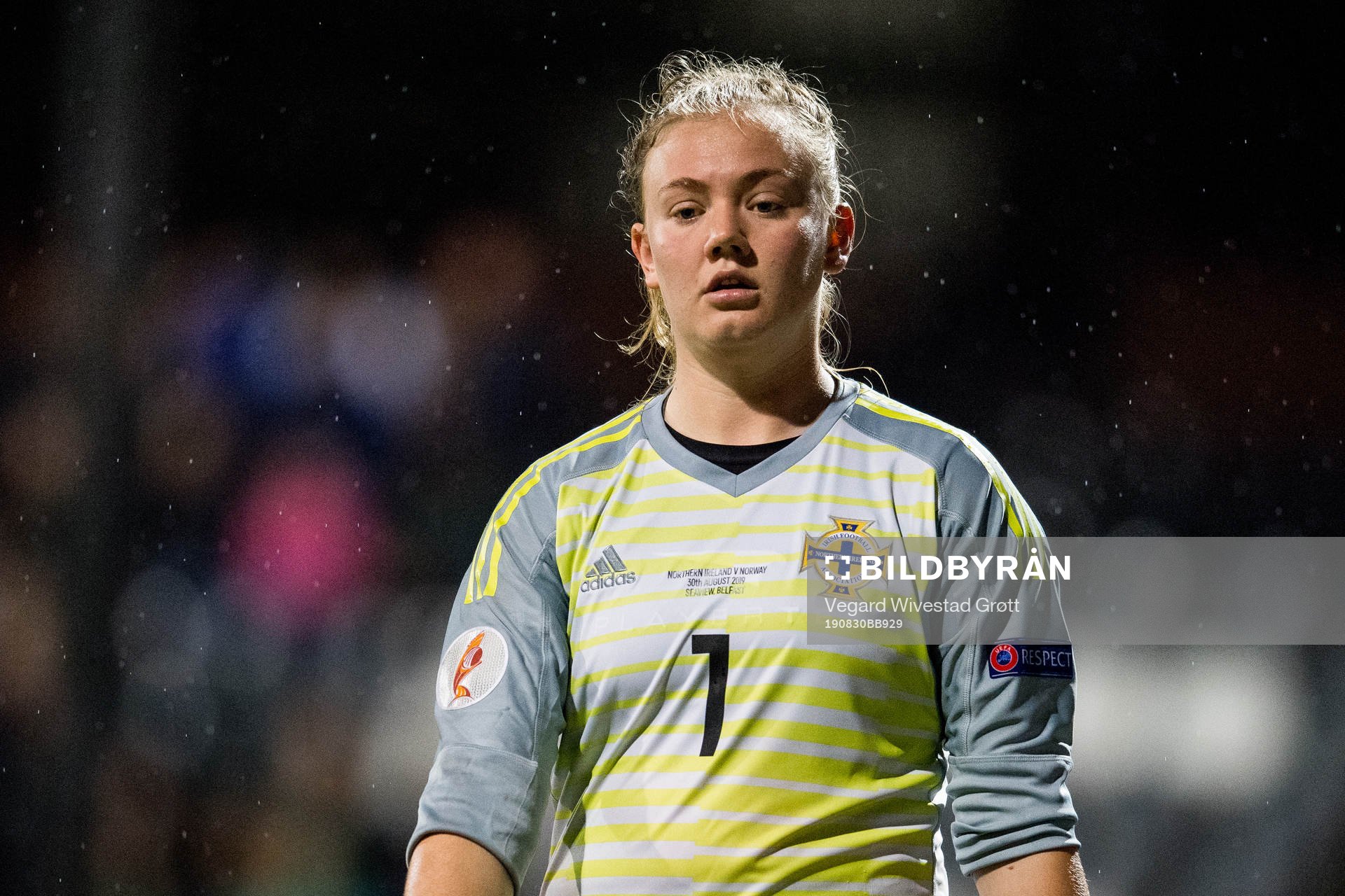 Goalkeeper Jacqueline Burns of Northern Ireland