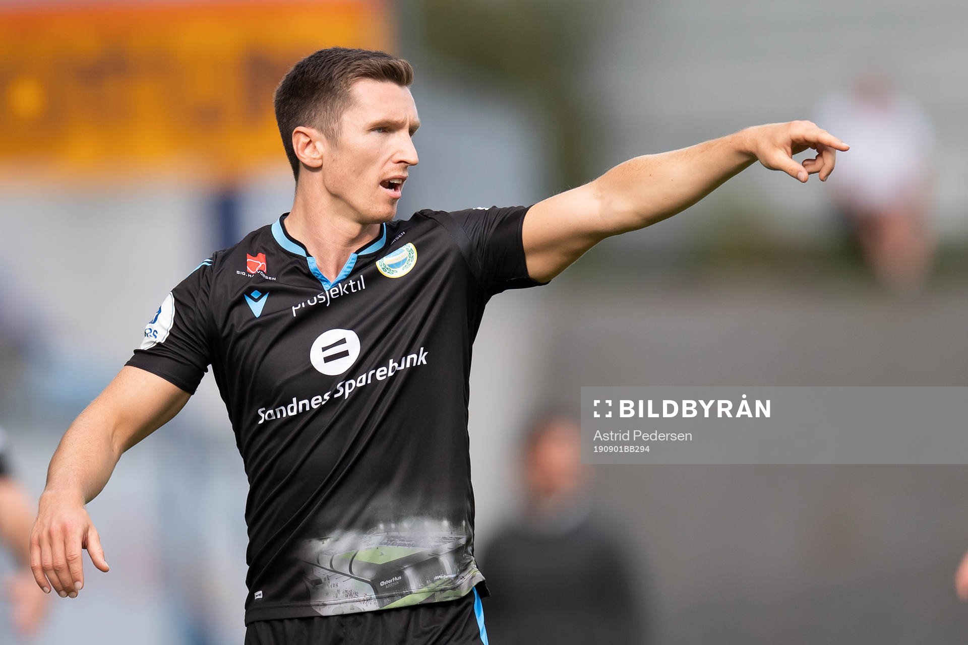 Daniel Edvardsen of Sandnes Ulf during the OBOS-ligaen football match between Sandefjord and Sandnes Ulf on September 1, 2019 in Sandefjord.