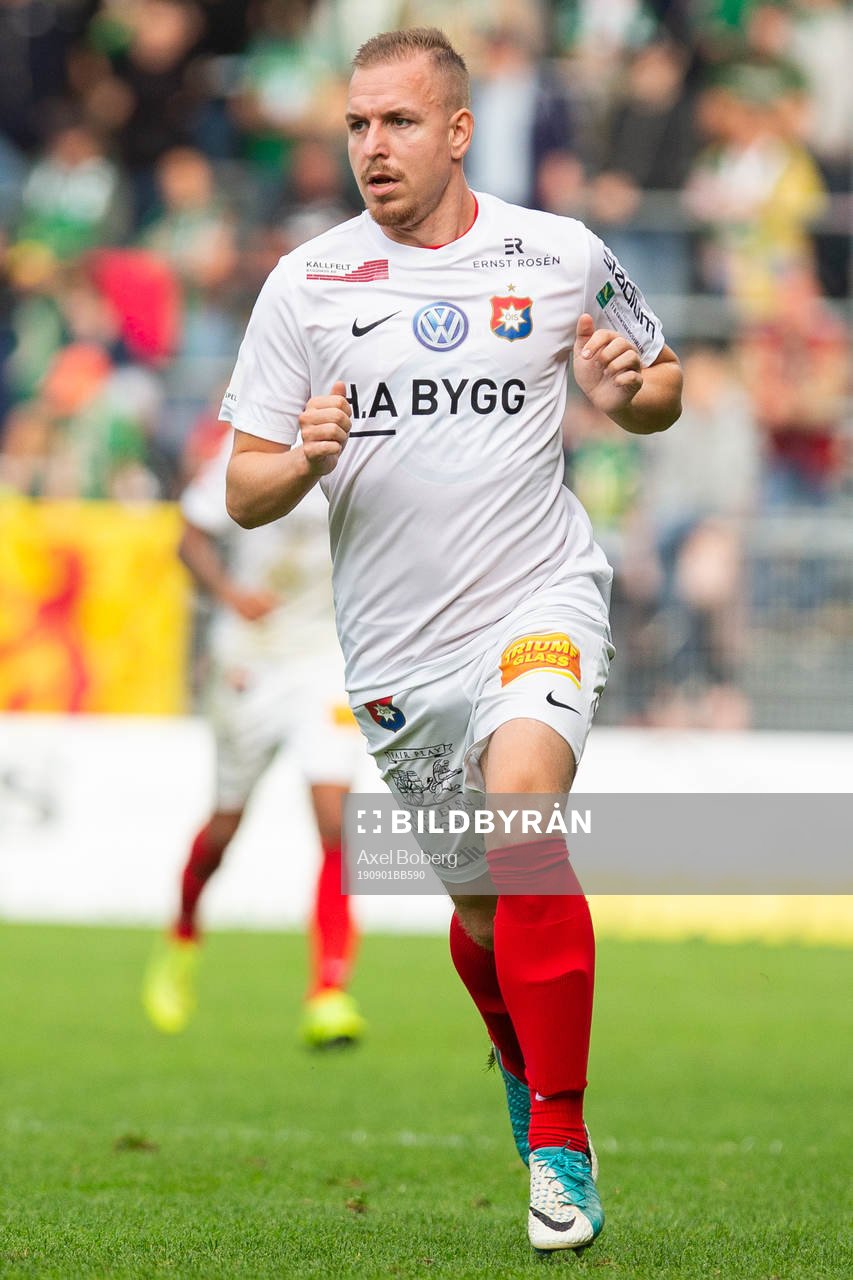 Örgrytes Melvin Fritzhell under fotbollsmatchen i Superettan mellan Jönköpings Södra och Örgryte den 1 september 2019 i Jönköping.