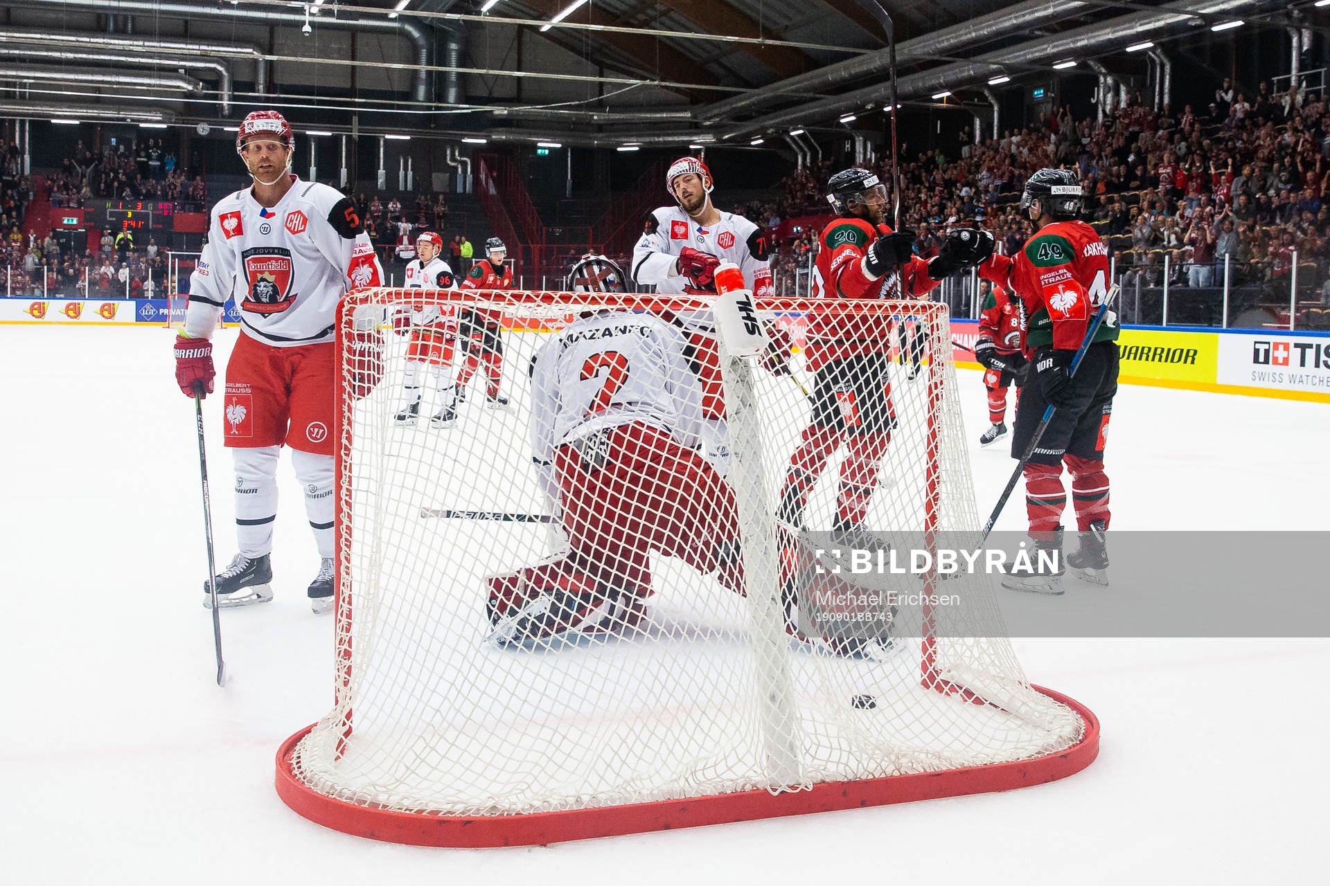 Rhett Rakshani celebrates scoring 2-3 behind goalkeeper