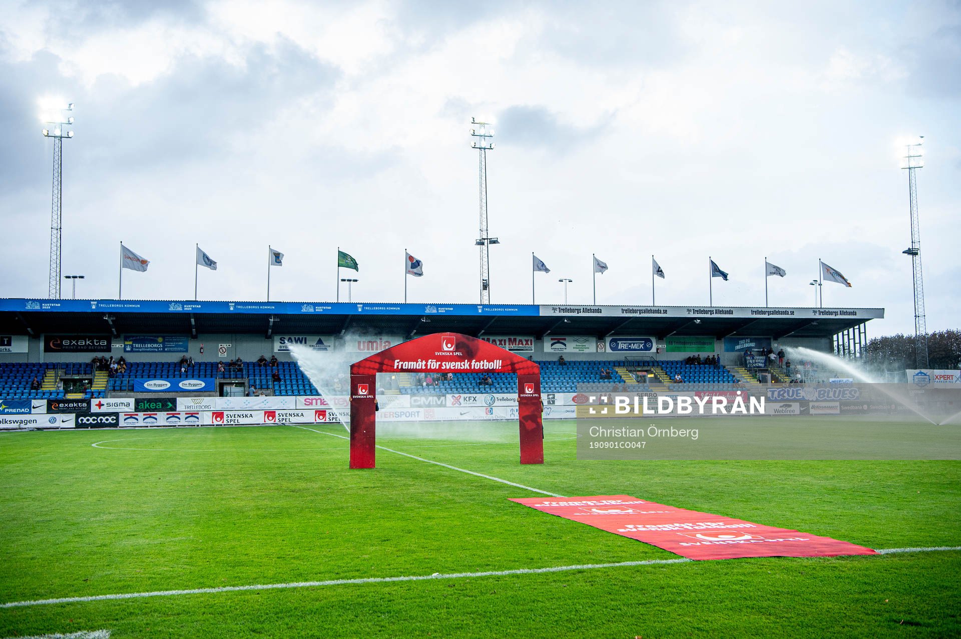 Vångavallen innan fotbollsmatchen i Superettan mellan