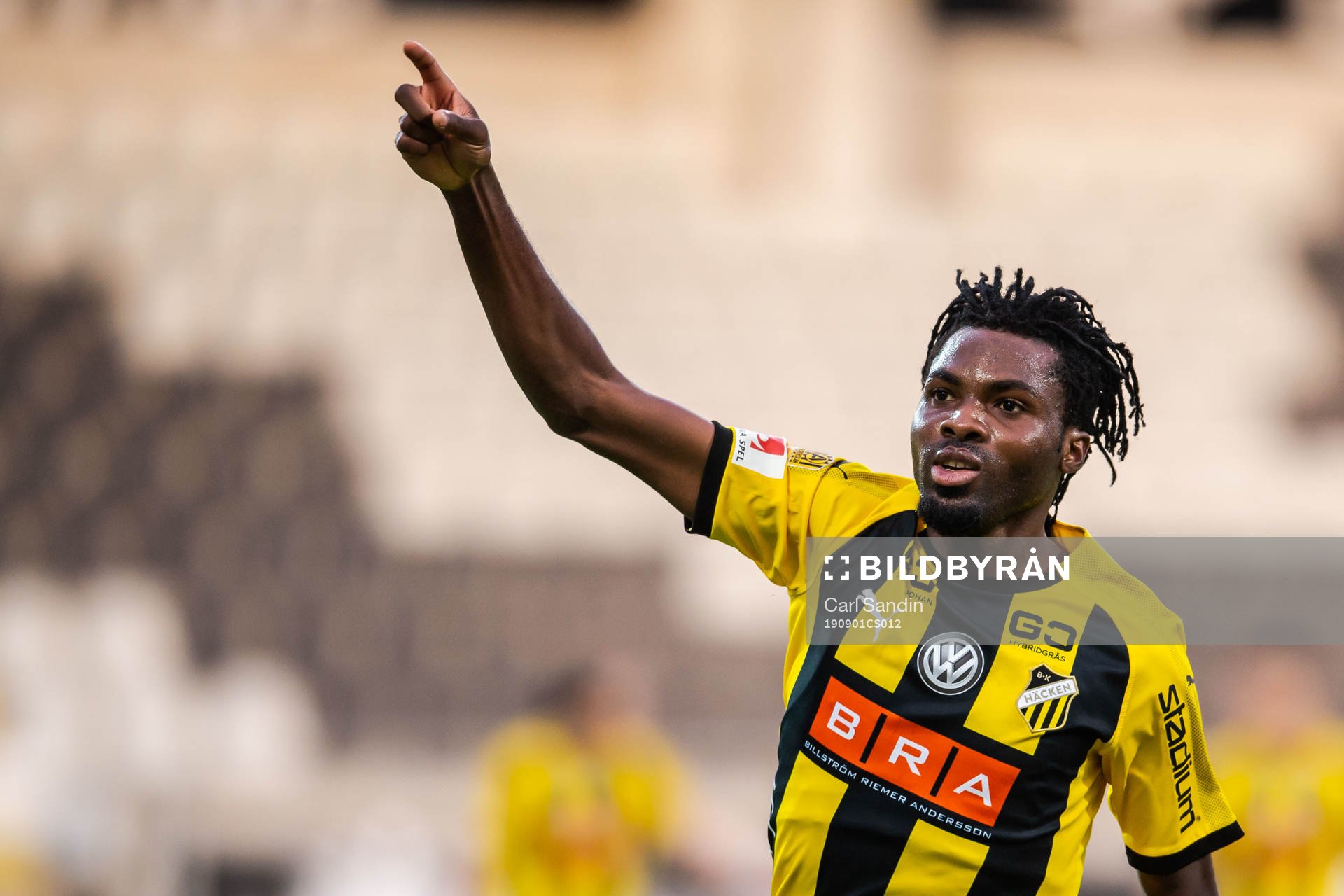 Häckens Kwame Kizito jublar