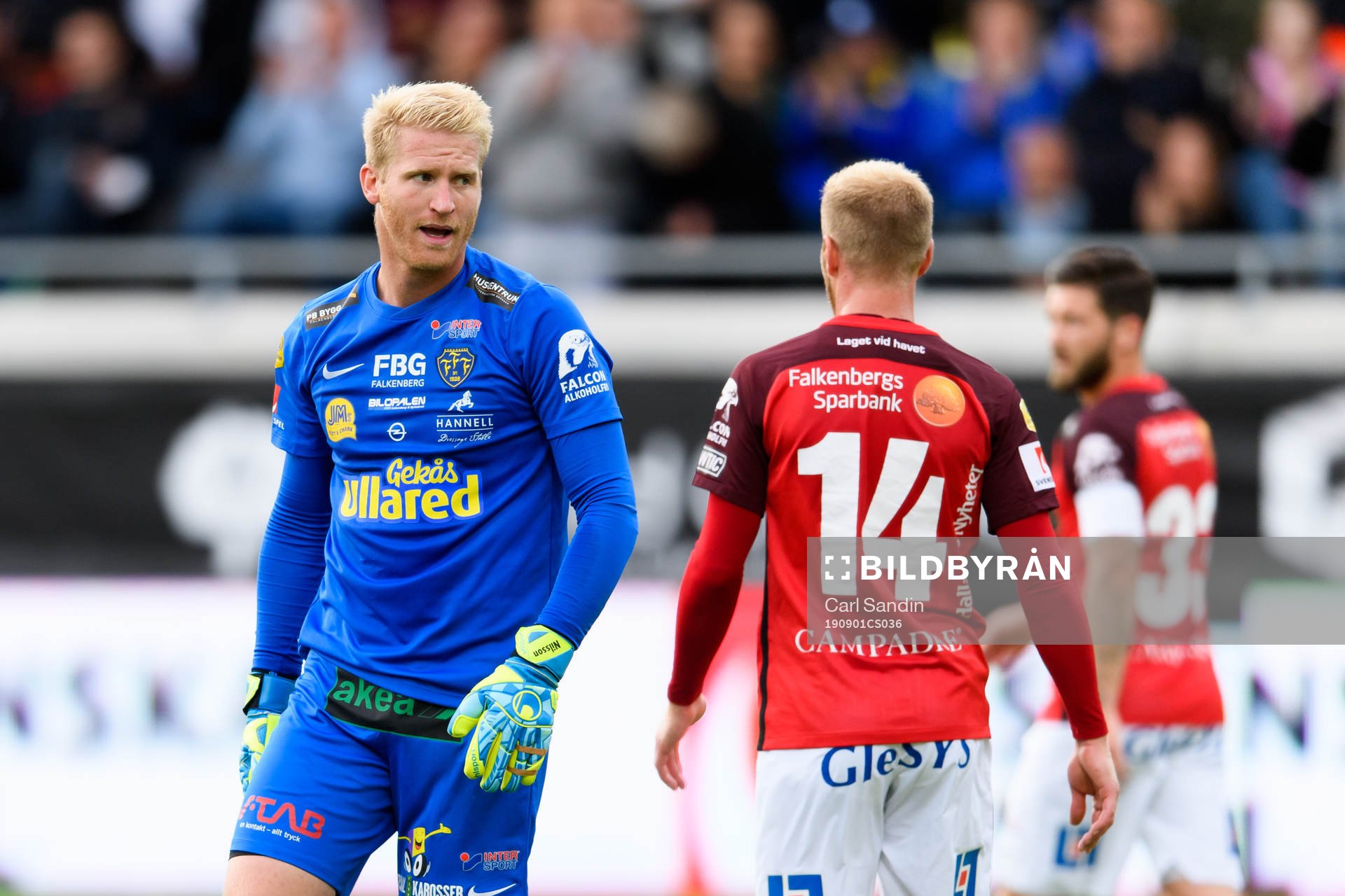 Falkenbergs målvakt Hampus Nilsson deppar