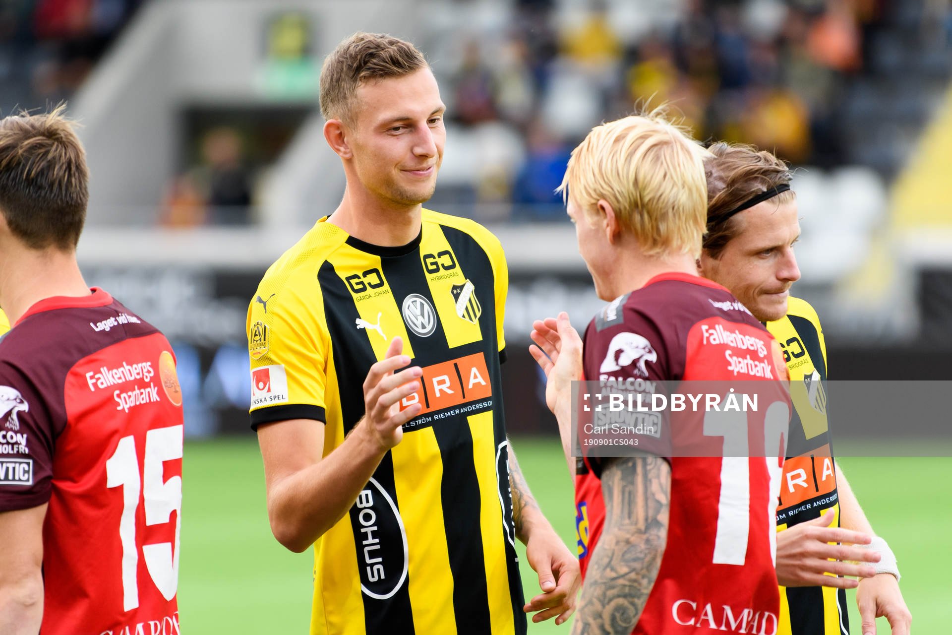 Häckens Gustaf Nilsson innan fotbollsmatchen i Allsvenskan