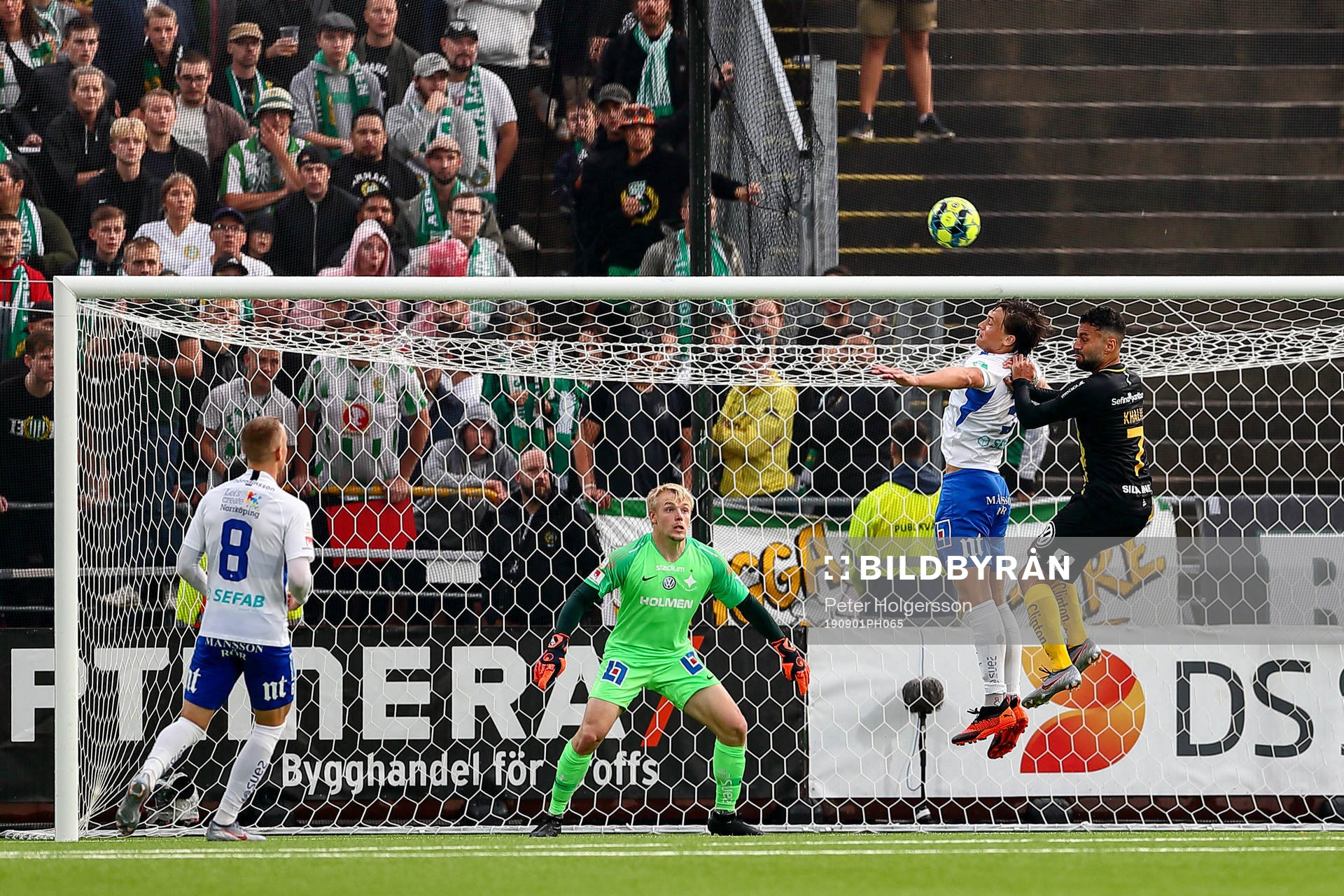 Hammarbys supporters IFK Norrköpings målvakt Isak