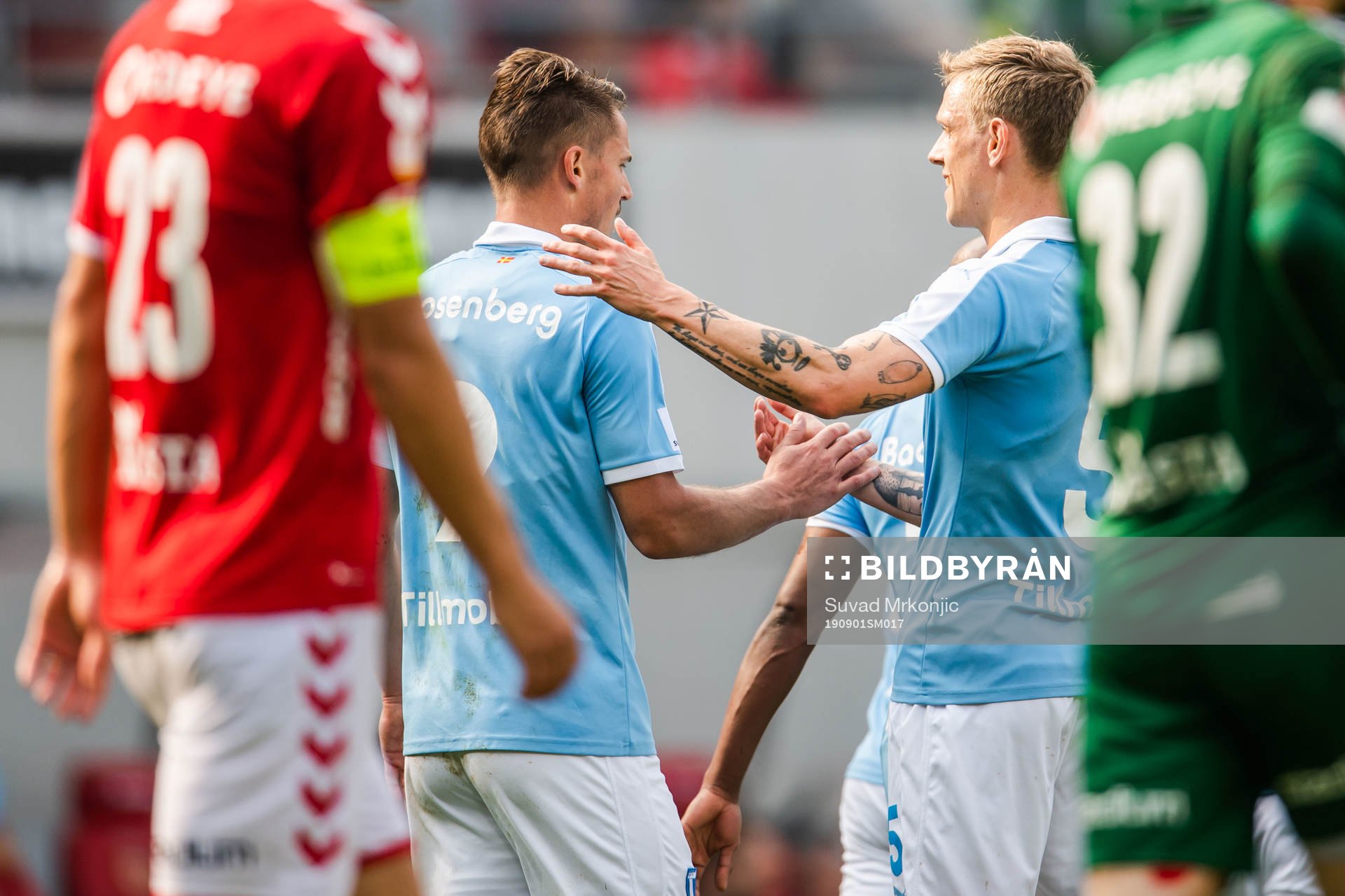 Malmö FFs Markus Rosenberg jublar med Sören Rieks