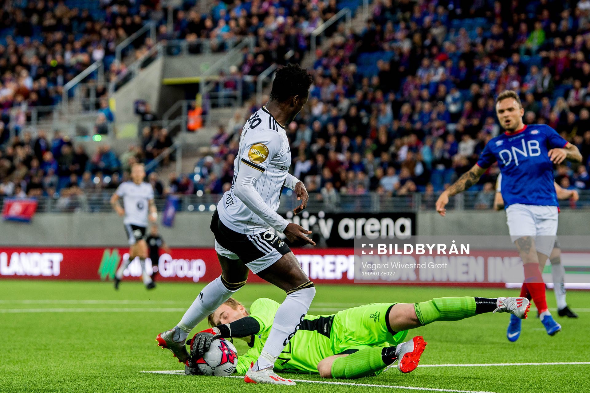 Babajide David Akintola of Rosenborg and goalkeeper