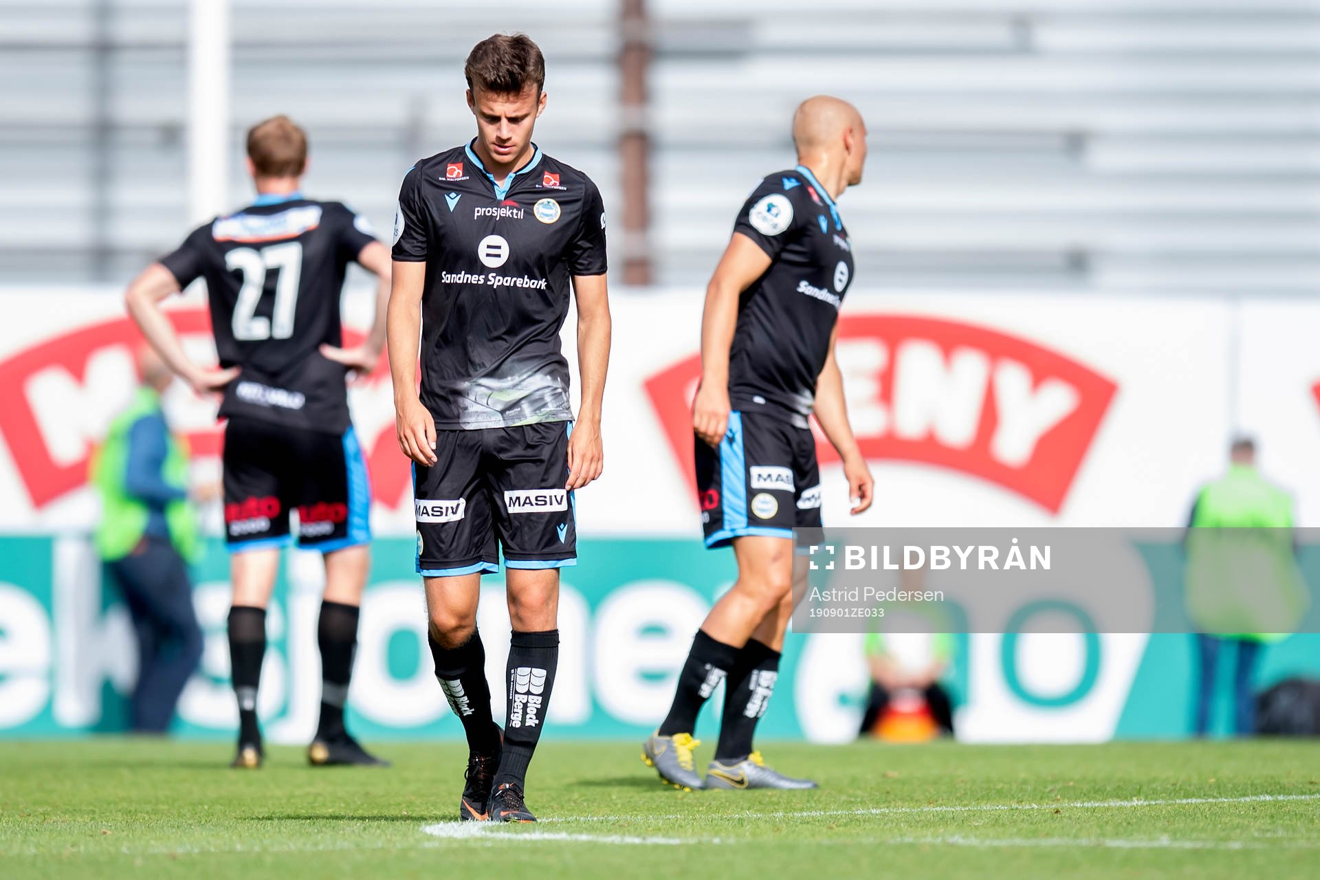 Adrian Berntsen of Sandnes Ulf looks dejected