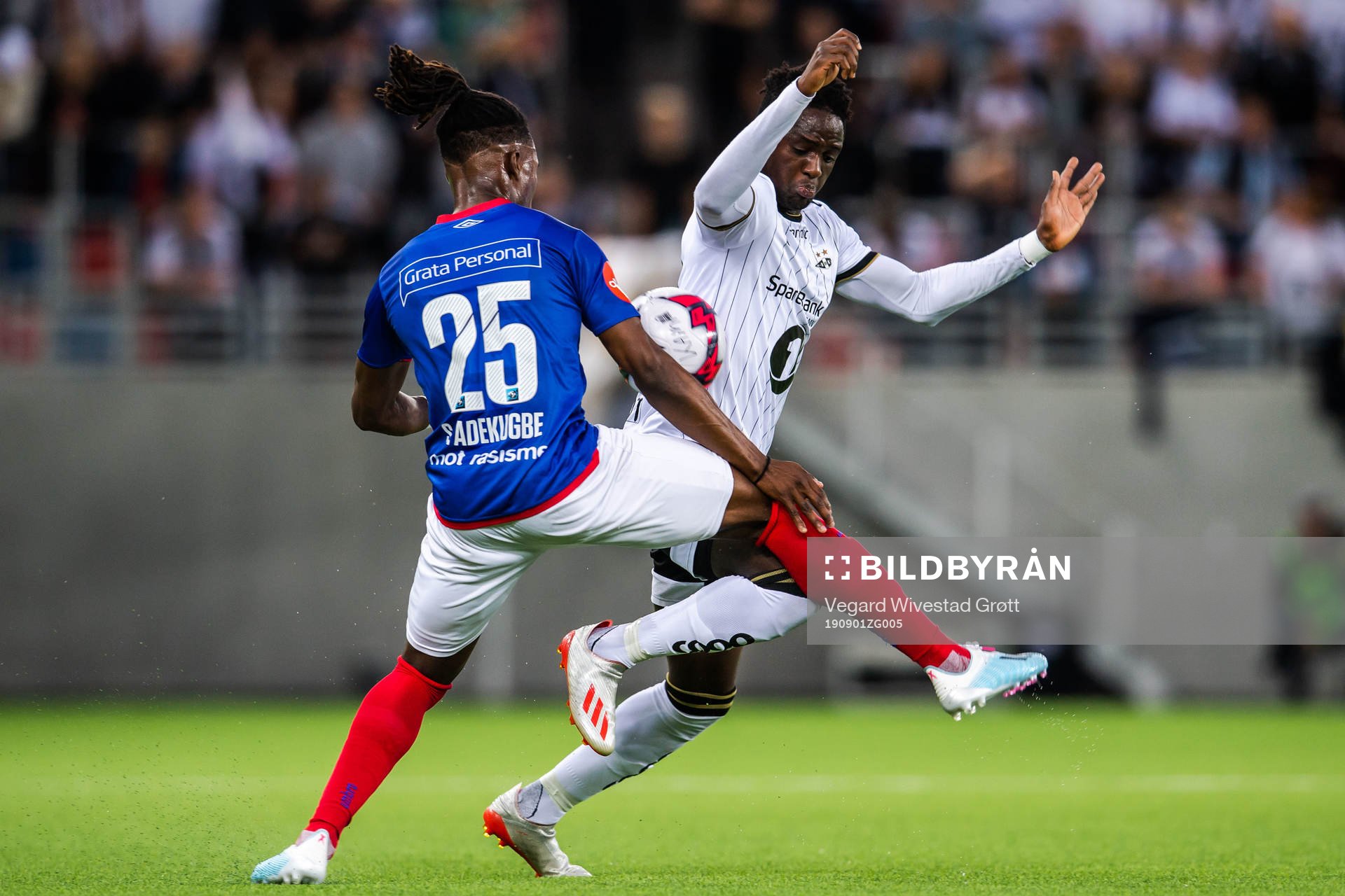 Sam Adekugbe of Vålerenga and Babajide David Akintola of