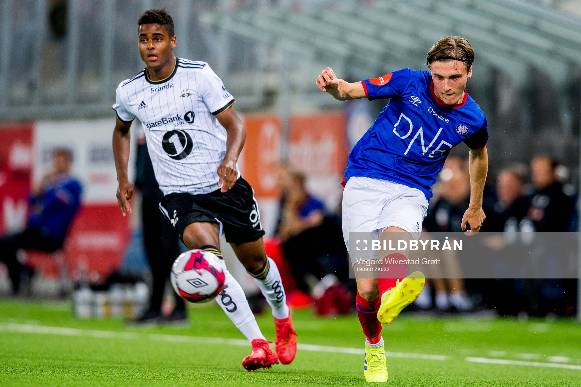 Emil Konradsen Ceide of Rosenborg and Christian Dahle