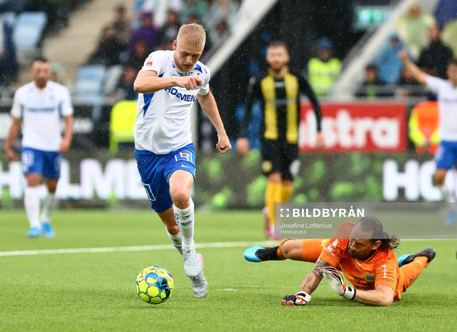 IFK Norrköpings Kalle Holmberg och Hammarbys målvakt