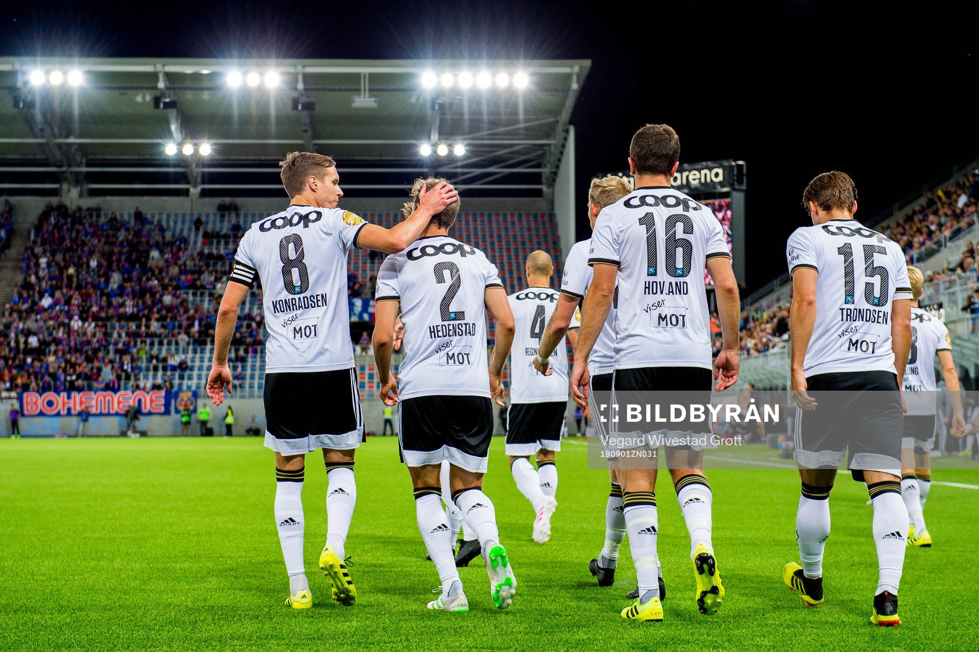 Vegar Eggen Hedenstad of Rosenborg celebrates with