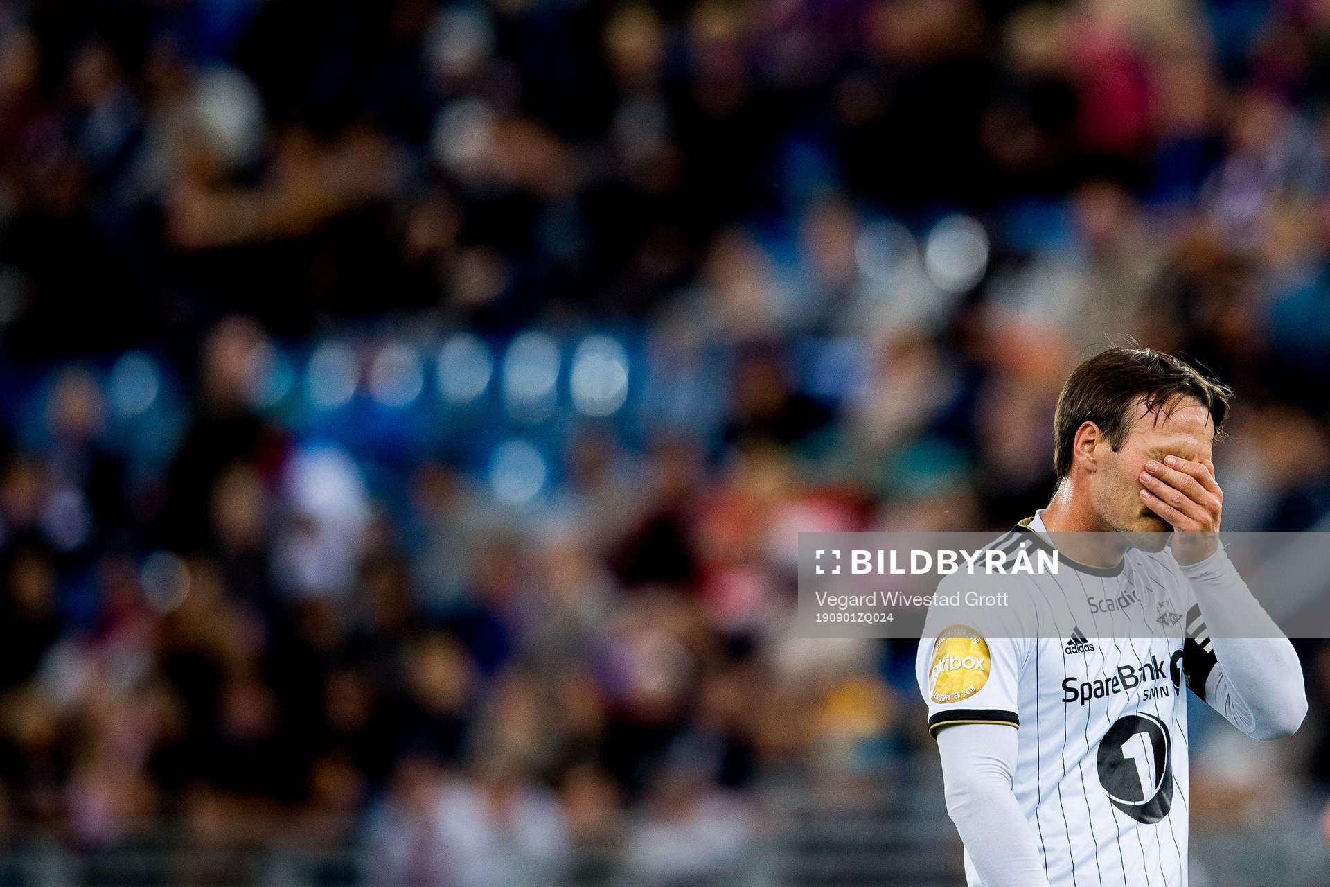 Mike Jensen of Rosenborg looks dejected