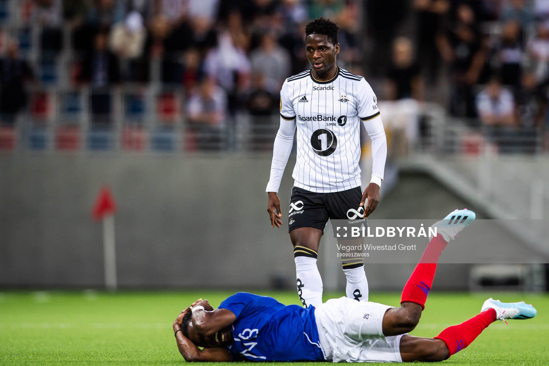 Sam Adekugbe of Vålerenga and Babajide David Akintola of