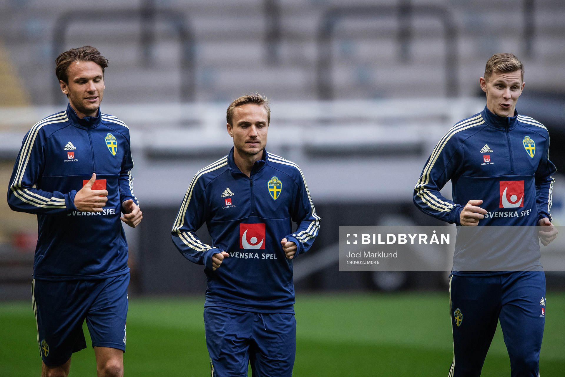 Albin Ekdal, Pierre Bengtsson and Emil Krafth of the