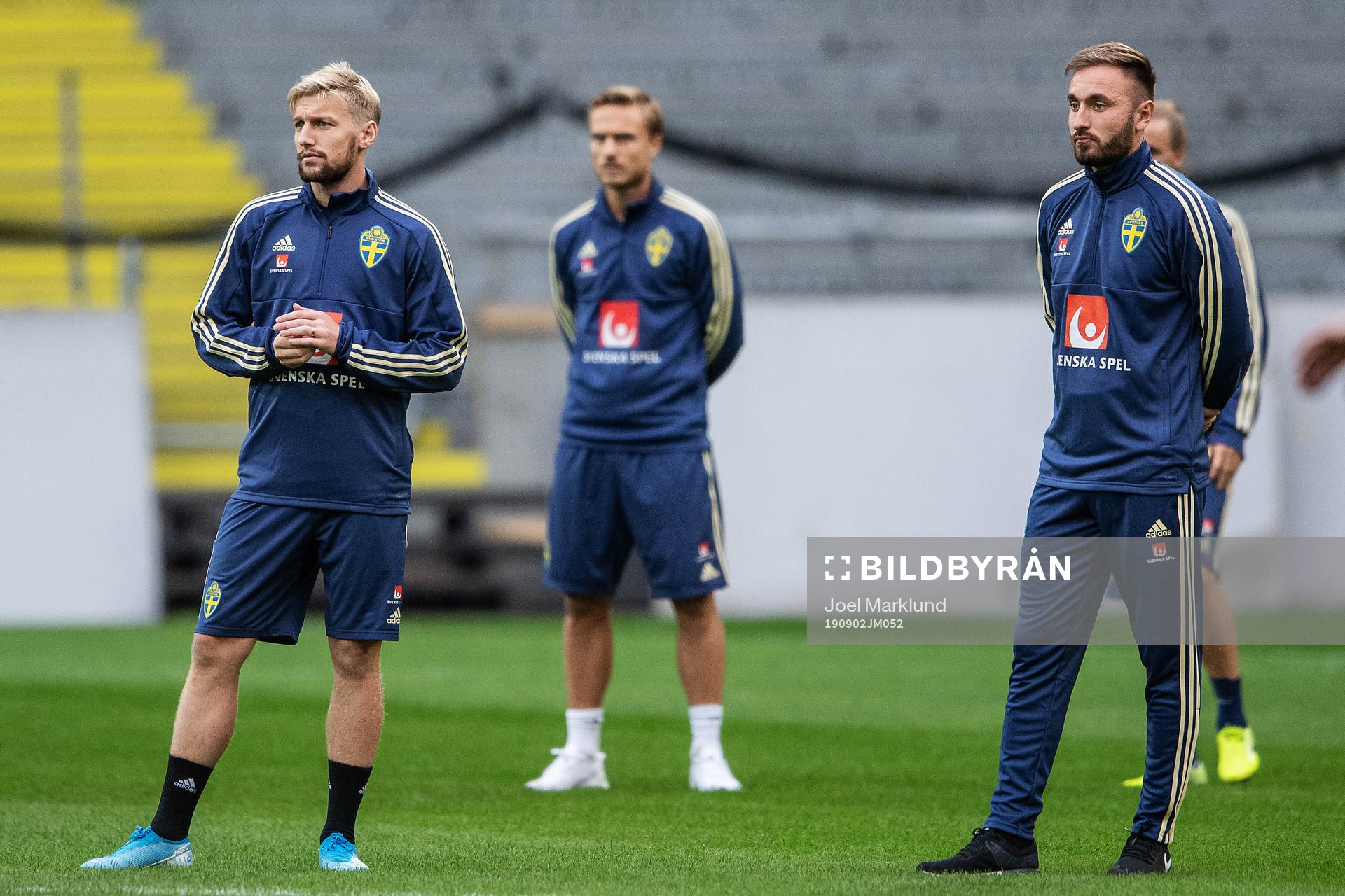 Emil Forsberg and Muamer Tankovic of the Swedish national