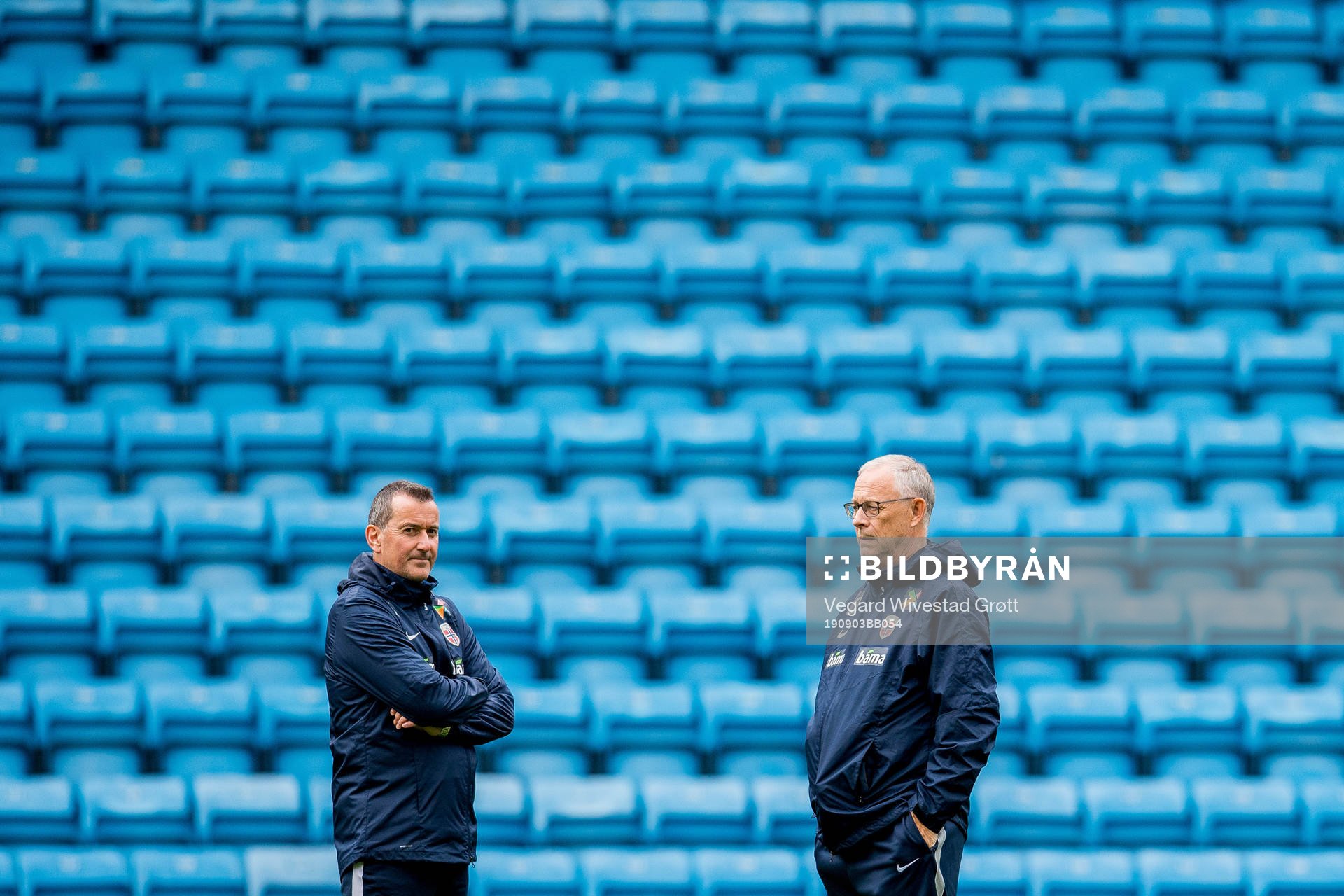 Per Joar Hansen, assistant coach, and Lars Lagerbäck, head