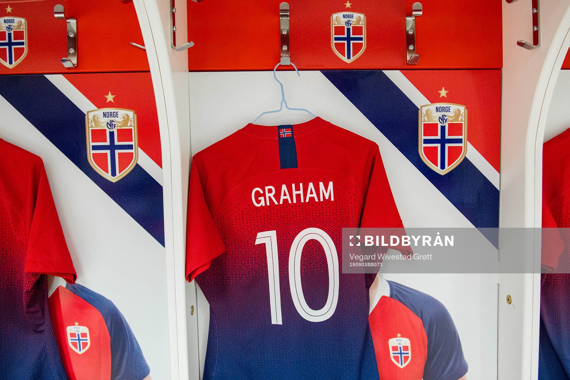 The shirt of Caroline Graham Hansen of Norway in the