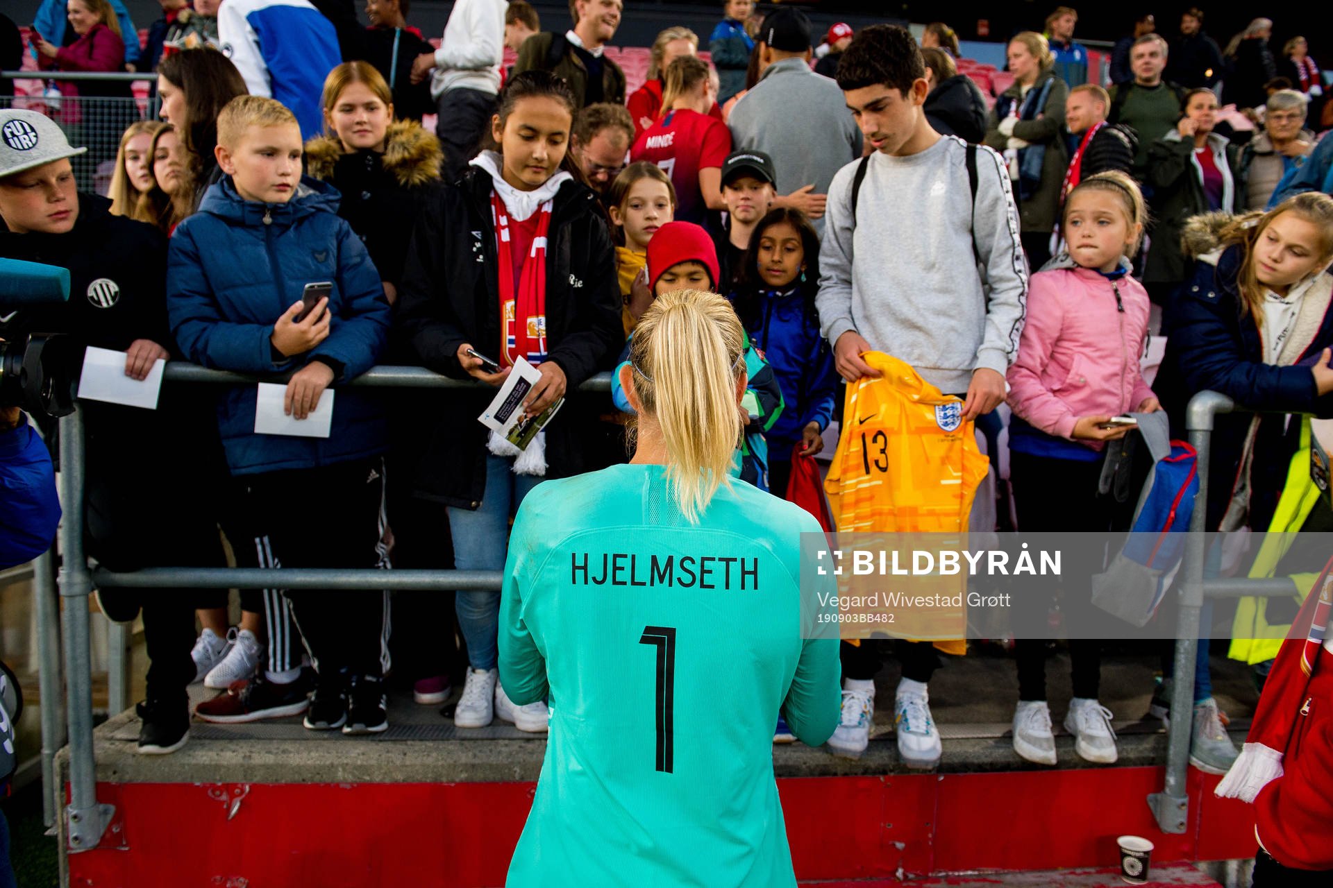 Goalkeeper Ingrid Hjelmseth of Norway